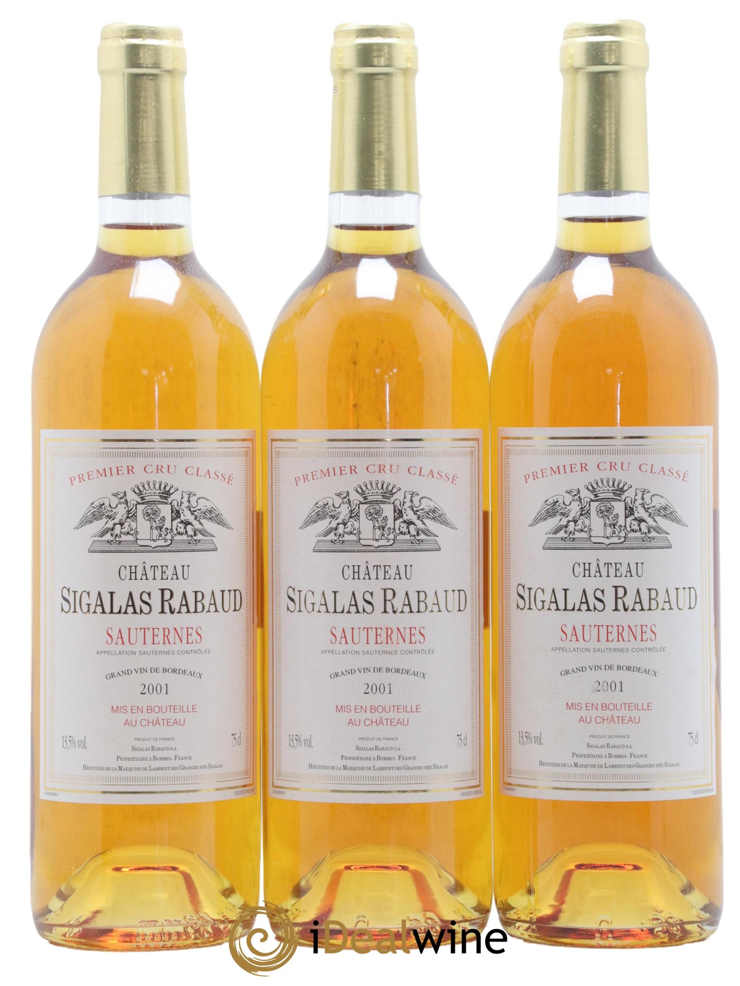 Château Sigalas Rabaud 1er Grand Cru Classé 2001 - Lotto di 12 bottiglie - 4