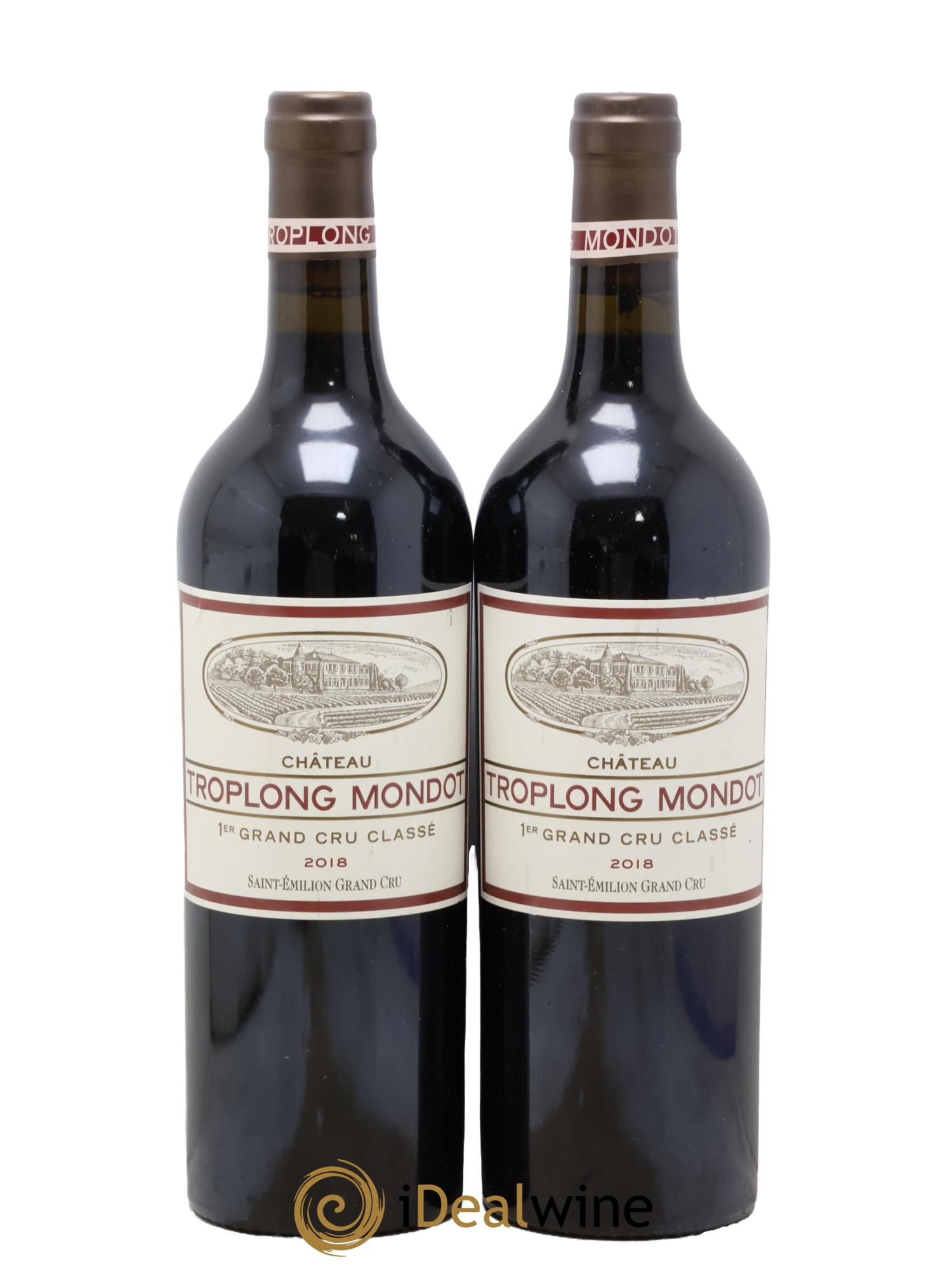 Château Troplong Mondot 1er Grand Cru Classé B 2018 - Lot de 2 bouteilles - 0