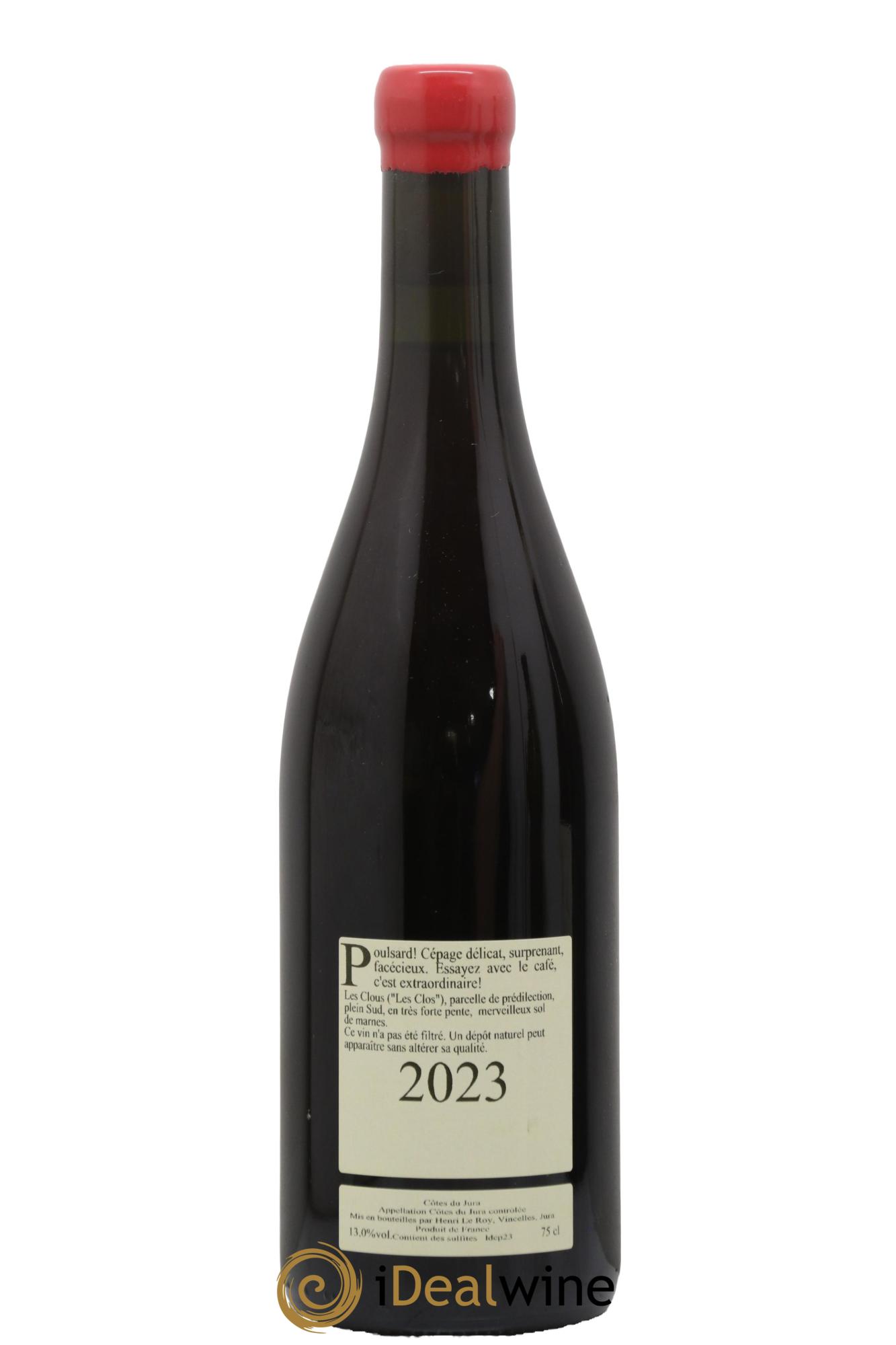 Côtes du Jura Poulsard Les Clous Domaine L'Aigle À Deux Têtes 2023 - Posten von 1 Flasche - 1