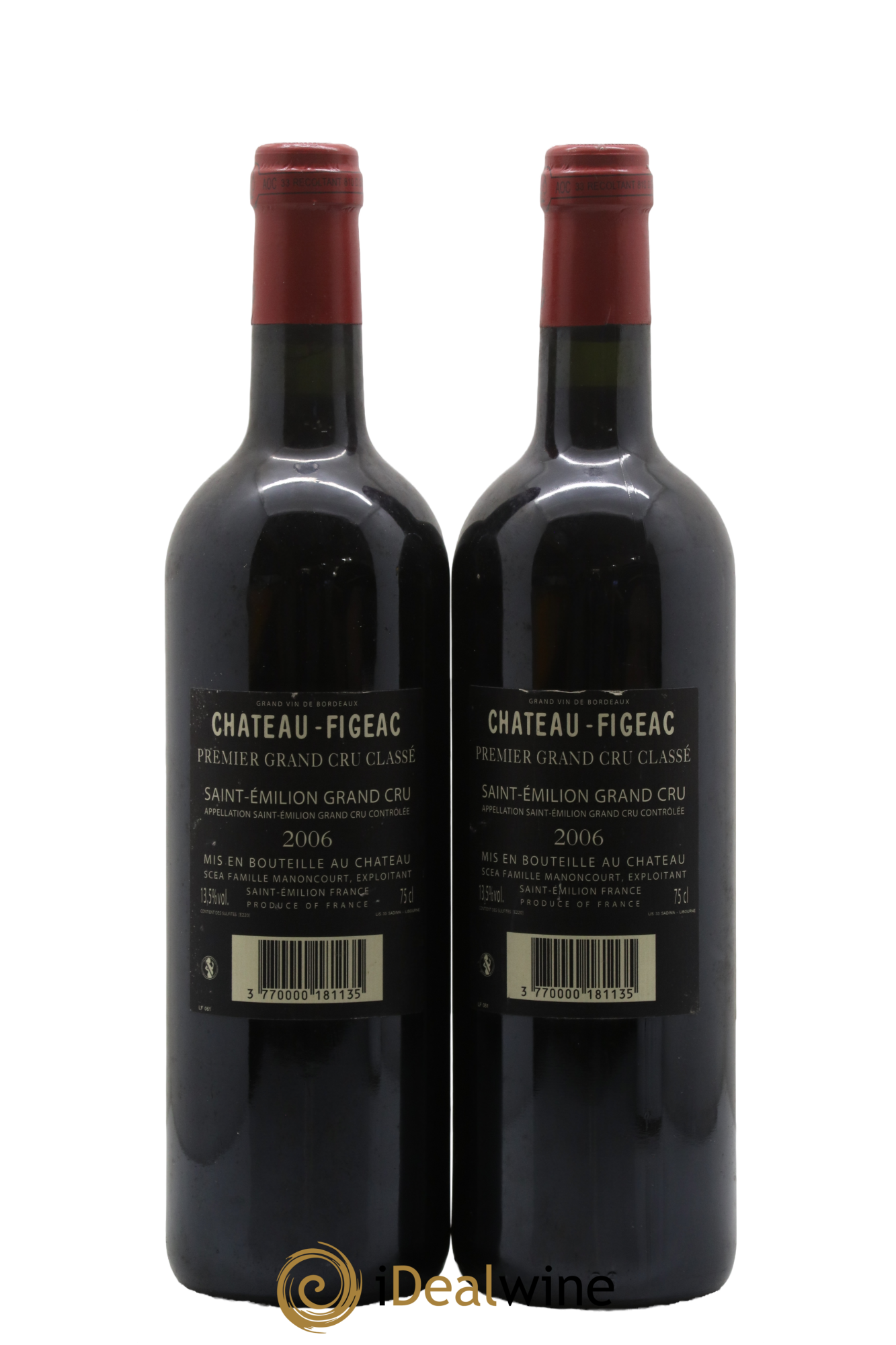 Château Figeac 1er Grand Cru Classé A 2006 - Lot de 2 bouteilles - 1