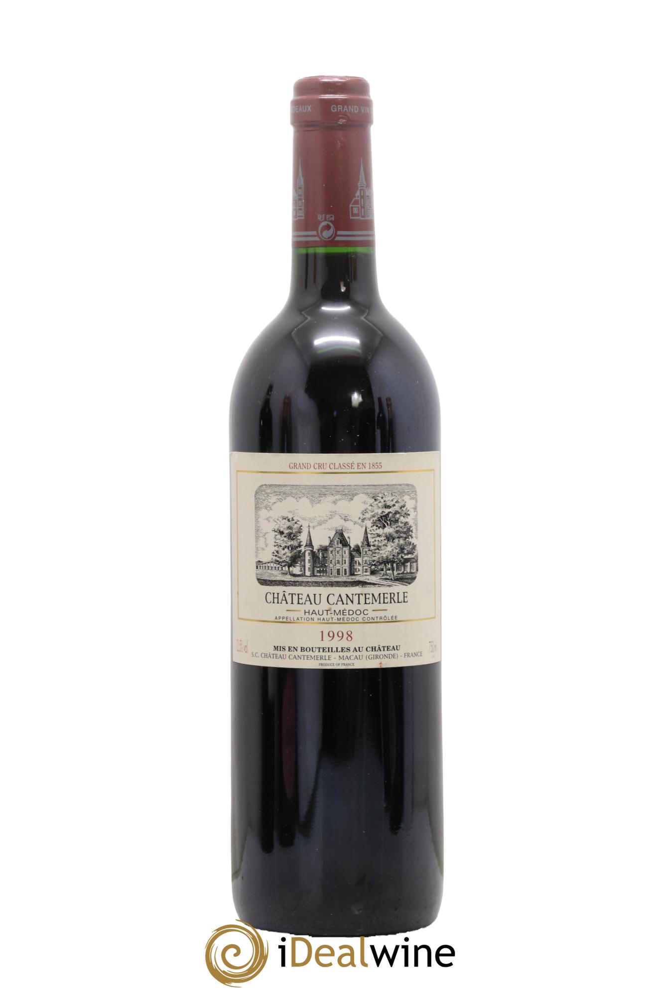 Château Cantemerle 5ème Grand Cru Classé 1998 - Lot de 1 bouteille - 0