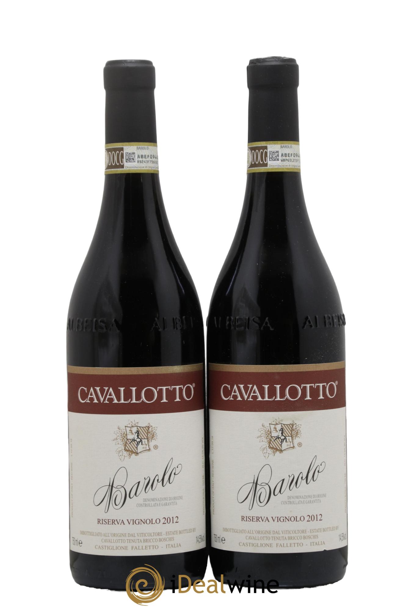 Barolo DOCG Cavallotto Riserva Vignolo 2012 - Lot de 2 bouteilles - 0