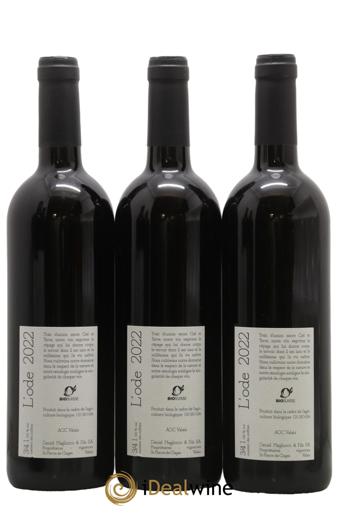 Valais Saint-Pierre-de-Clages L'Ode Daniel Magliocco & Fils 2022 - Posten von 3 Flaschen - 1