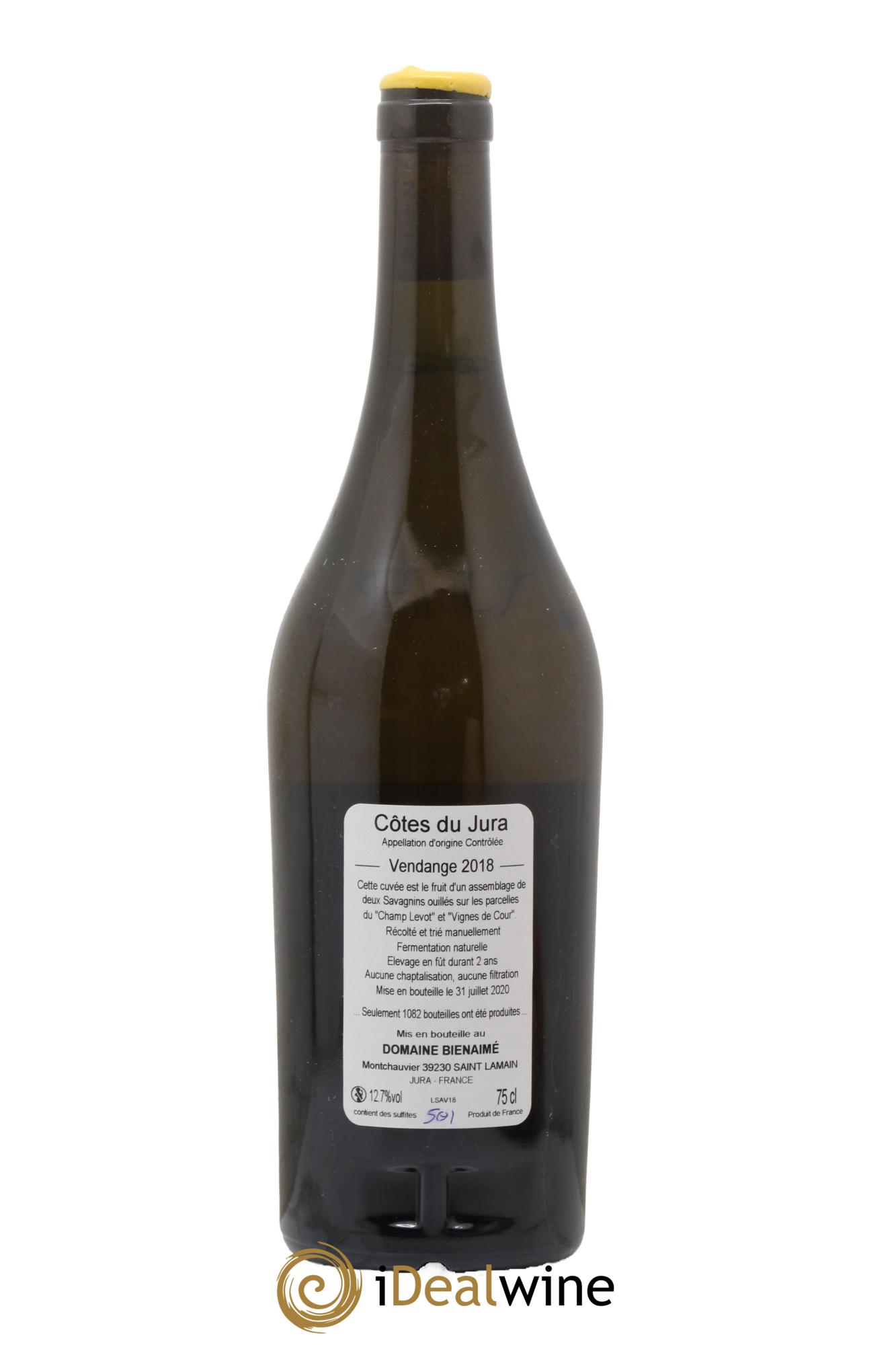 Côtes du Jura Savagnin Bruno Bienaimé 2018 - Lot de 1 bouteille - 1