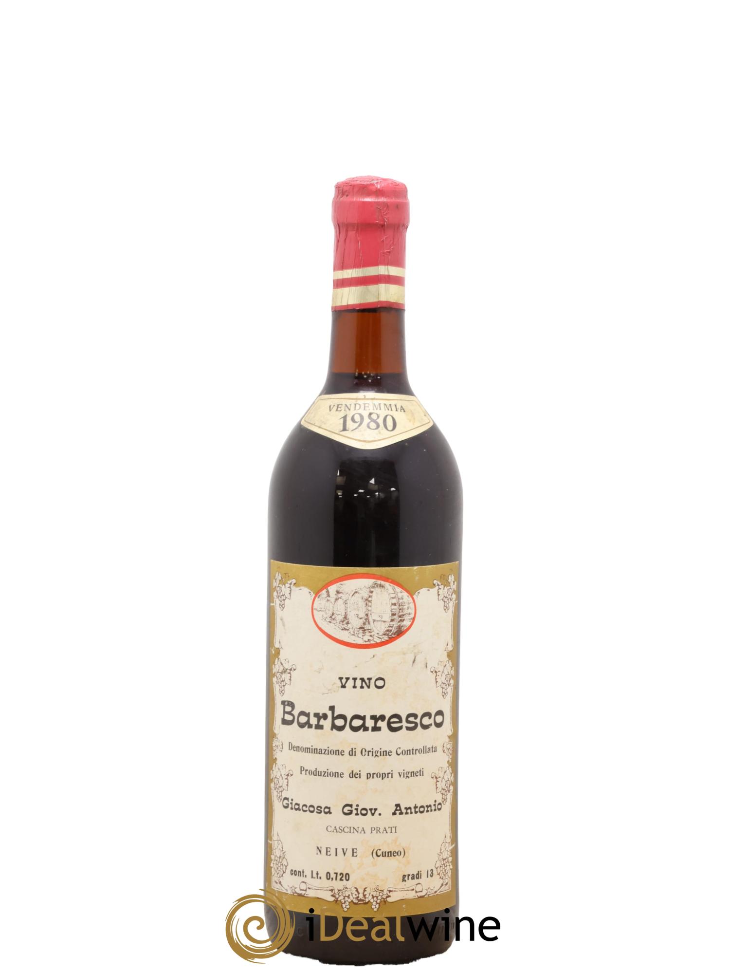 Barbaresco DOCG Giacosa Giov. Antonio 1980 - Lot de 1 bouteille - 0