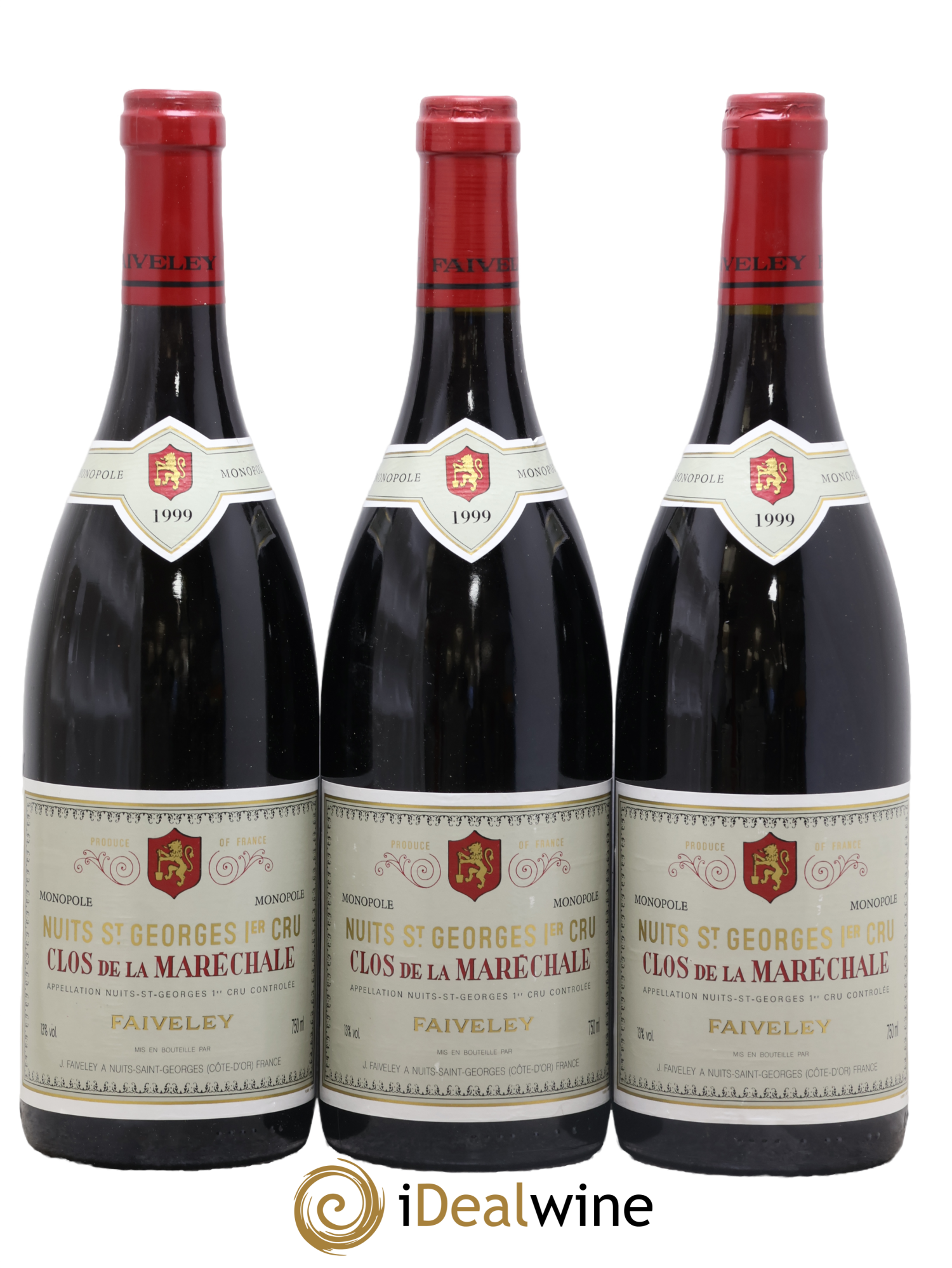 Nuits-Saint-Georges 1er Cru Clos de la Maréchale Faiveley 1999 - Lot de 3 bouteilles - 0