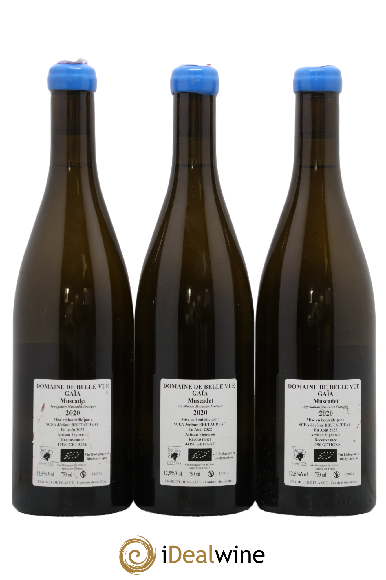 Muscadet-Sèvre-et-Maine Gaia Jérôme Bretaudeau - Domaine de Bellevue 2020 - Lot of 3 bottles - 1