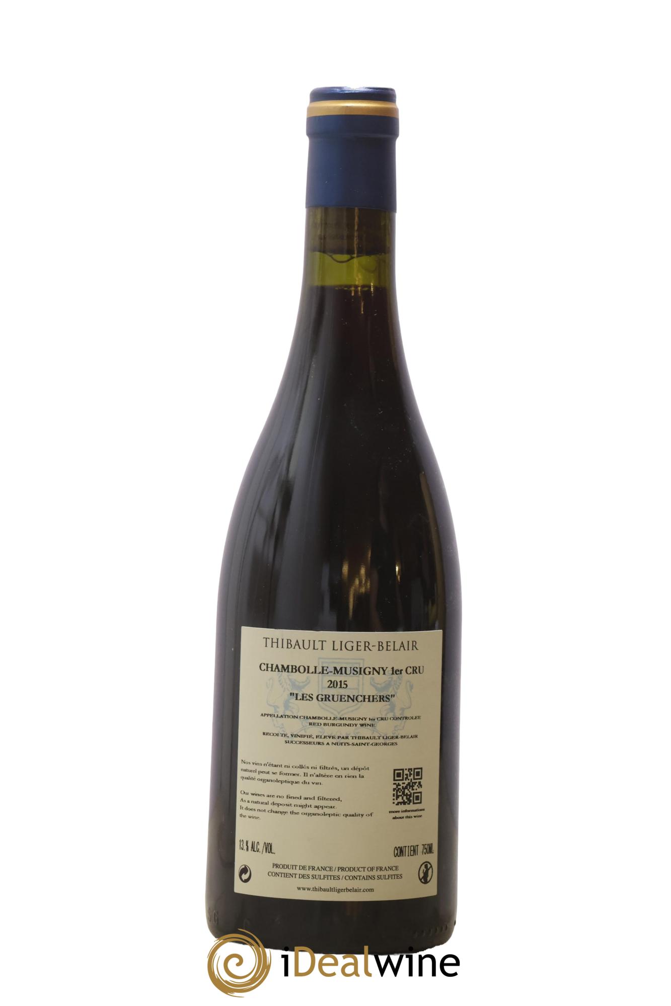 Chambolle-Musigny 1er Cru Les Gruenchers Thibault Liger-Belair Successeurs 2015 - Lot de 1 bouteille - 1
