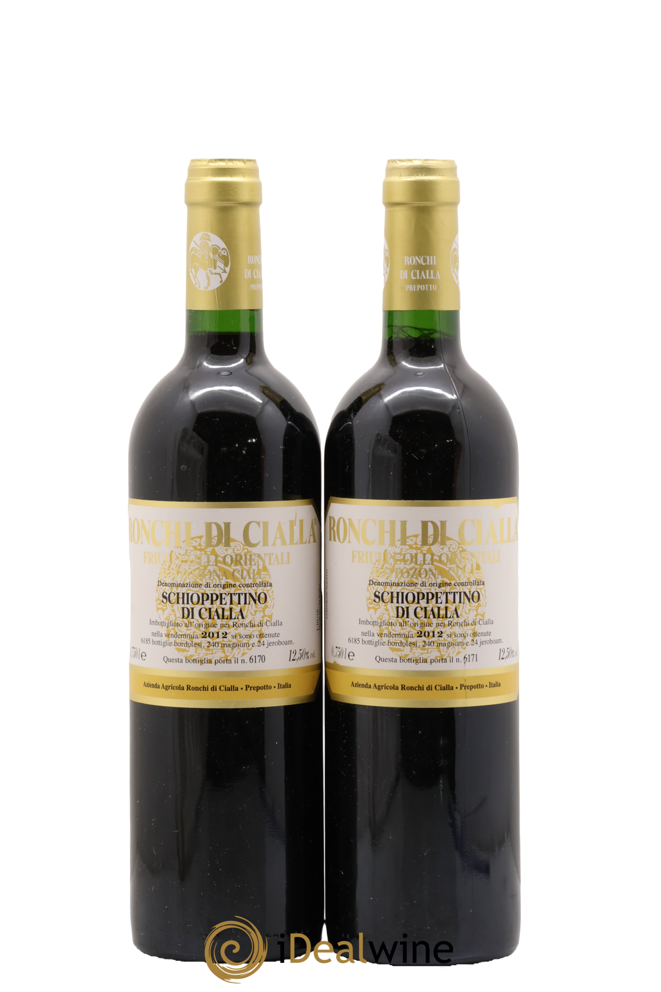 Frioul Colli Orientali del Friuli IGT Schioppettino di Cialla Azienda Agricola Ronchi di Cialla 2012 - Lot of 2 bottles - 0