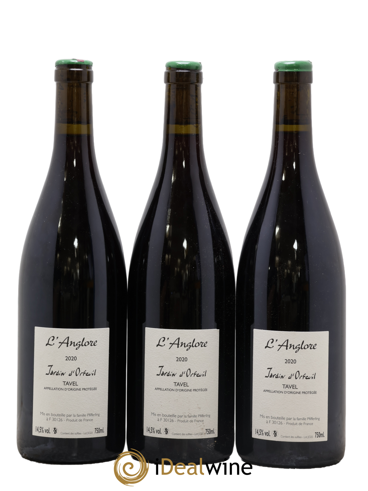 Tavel Jardin D'Orfeuil L'Anglore 2020 - Lot of 3 bottles - 1