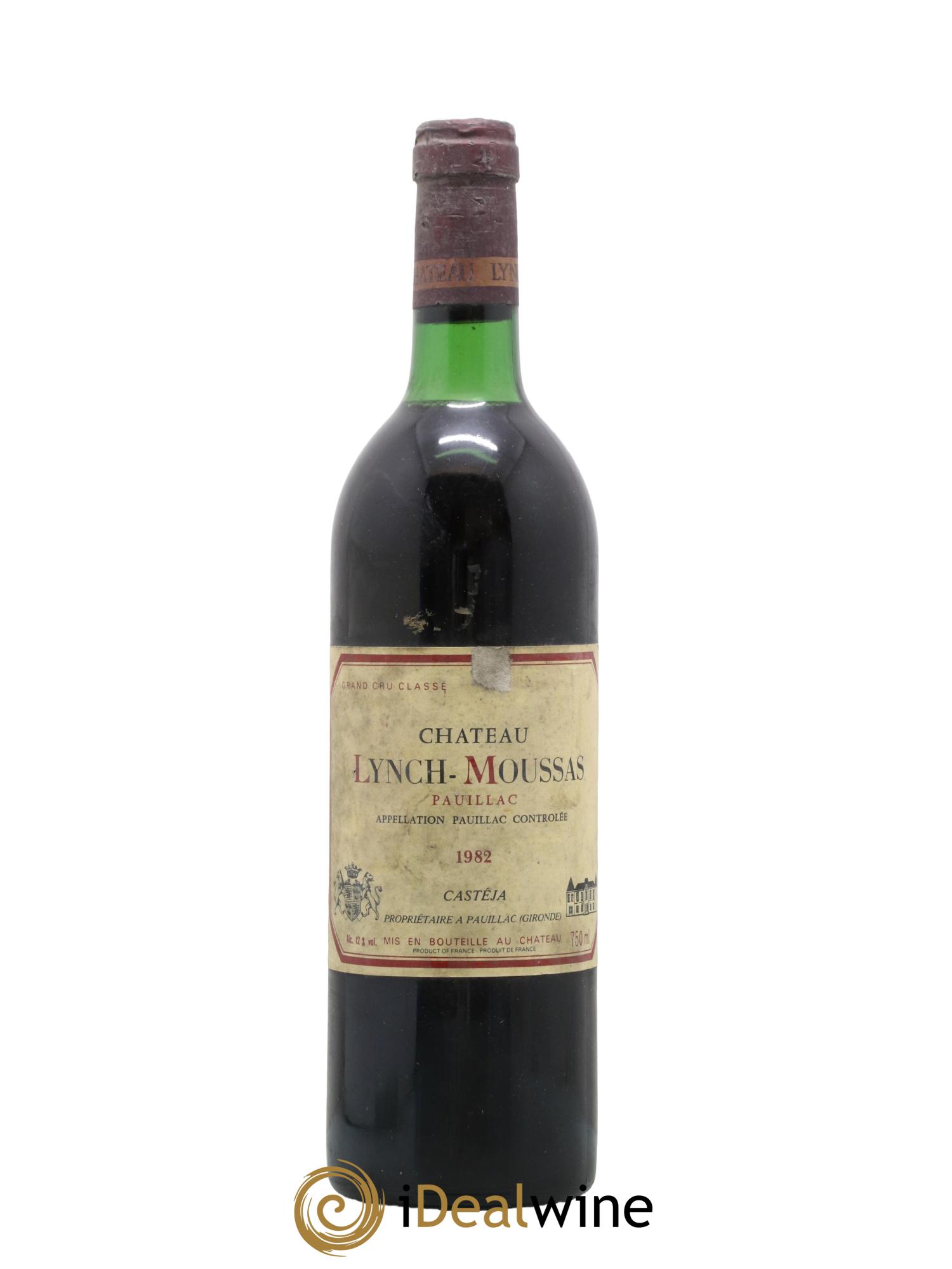 Château Lynch Moussas 5ème Grand Cru Classé 1982 - Lot de 1 bouteille - 0
