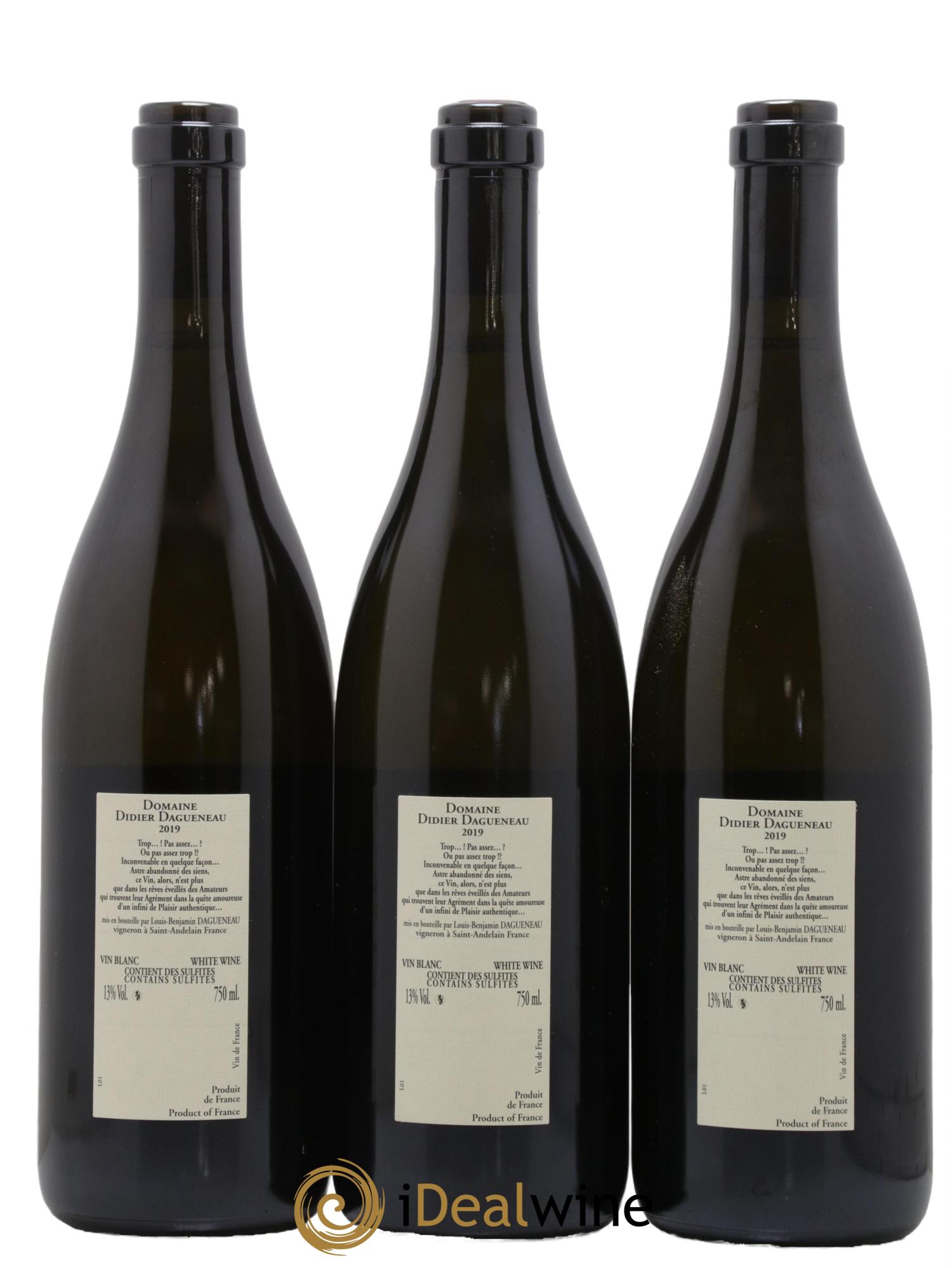 Vin de France Blanc Etc Dagueneau (Domaine Didier - Louis-Benjamin) 2019 - Posten von 3 Flaschen - 1