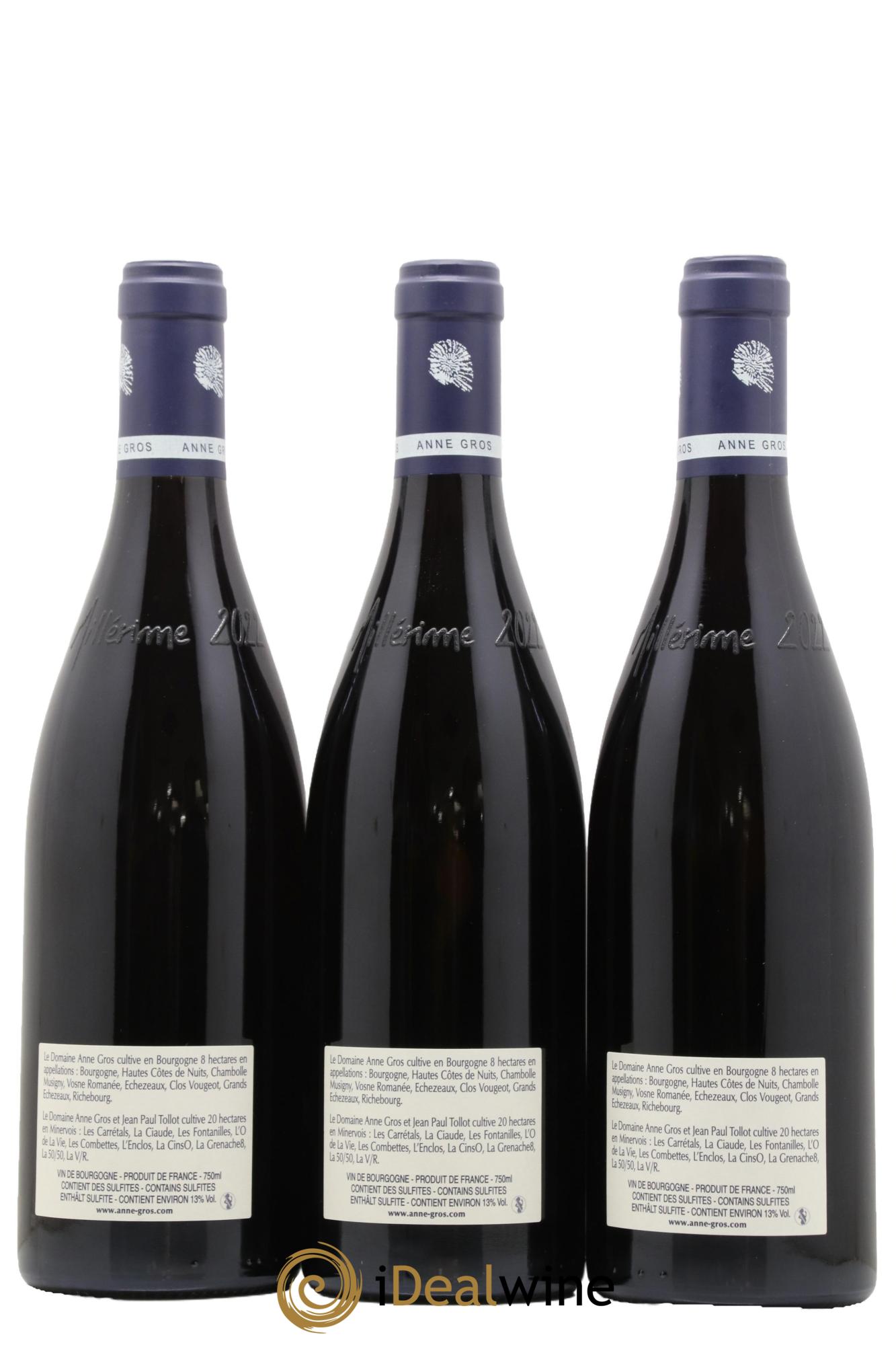 Chambolle-Musigny La Combe d'Orveau Anne Gros 2022 - Lotto di 3 bottiglie - 1