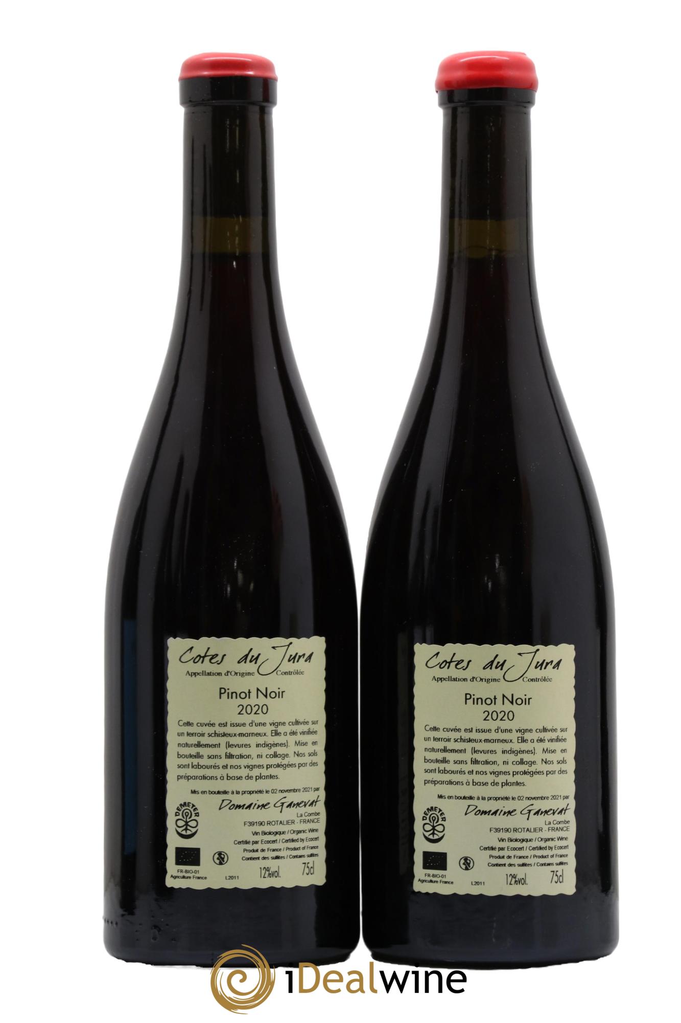 Côtes du Jura Pinot Noir En Billat Jean-François Ganevat (Domaine) 2020 - Lot de 2 bouteilles - 1
