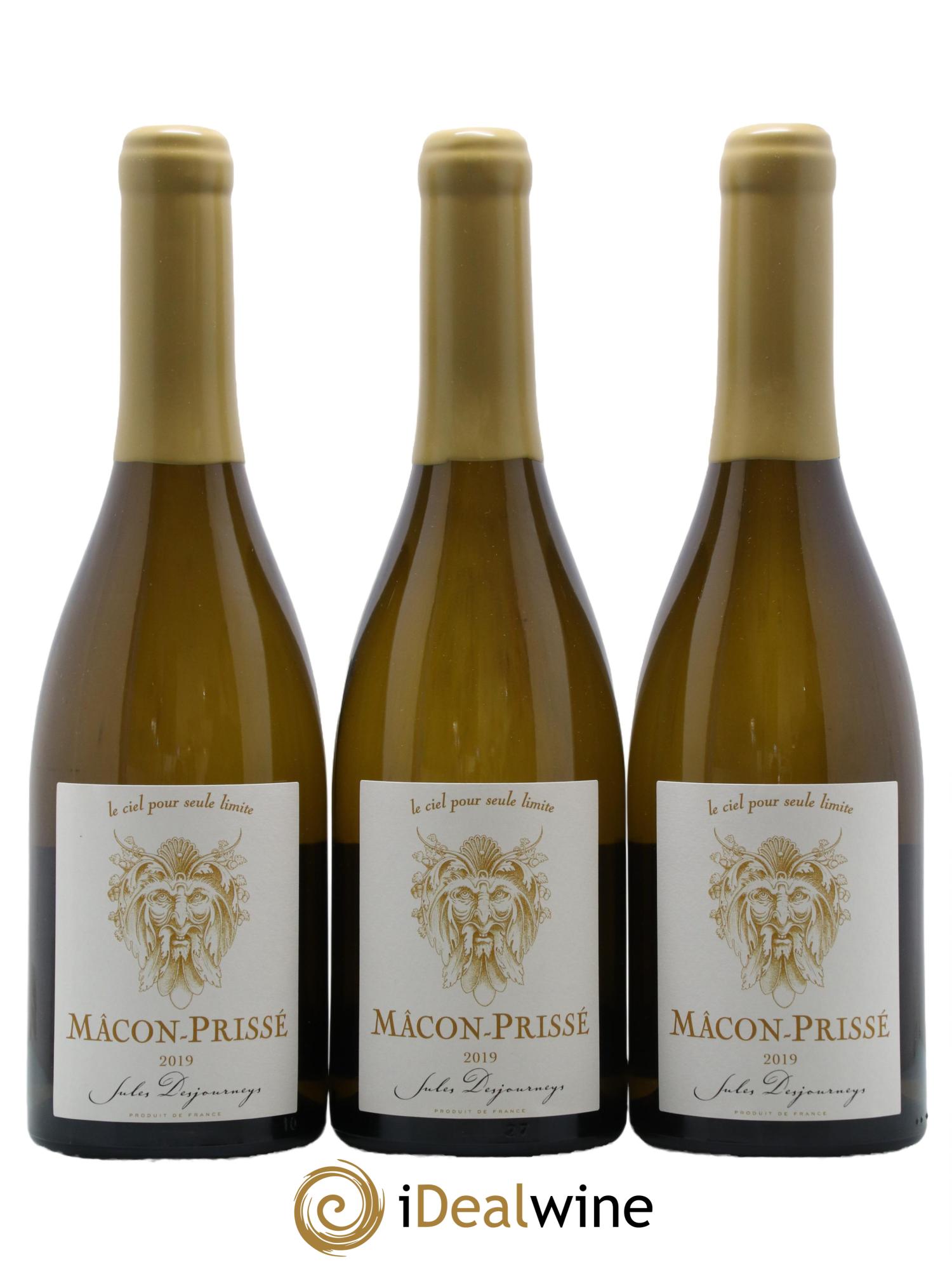 Mâcon Macon Prisse En Chailloux Domaine Jules Desjourneys 2019 - Lot de 3 bouteilles - 0