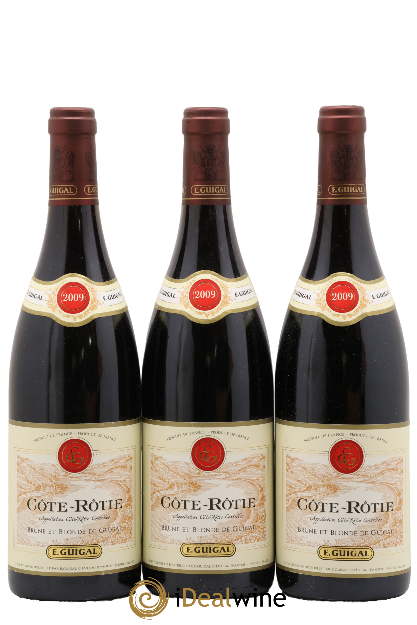 Côte-Rôtie Côtes Brune et Blonde Guigal 2009 - Lot de 3 bouteilles - 0