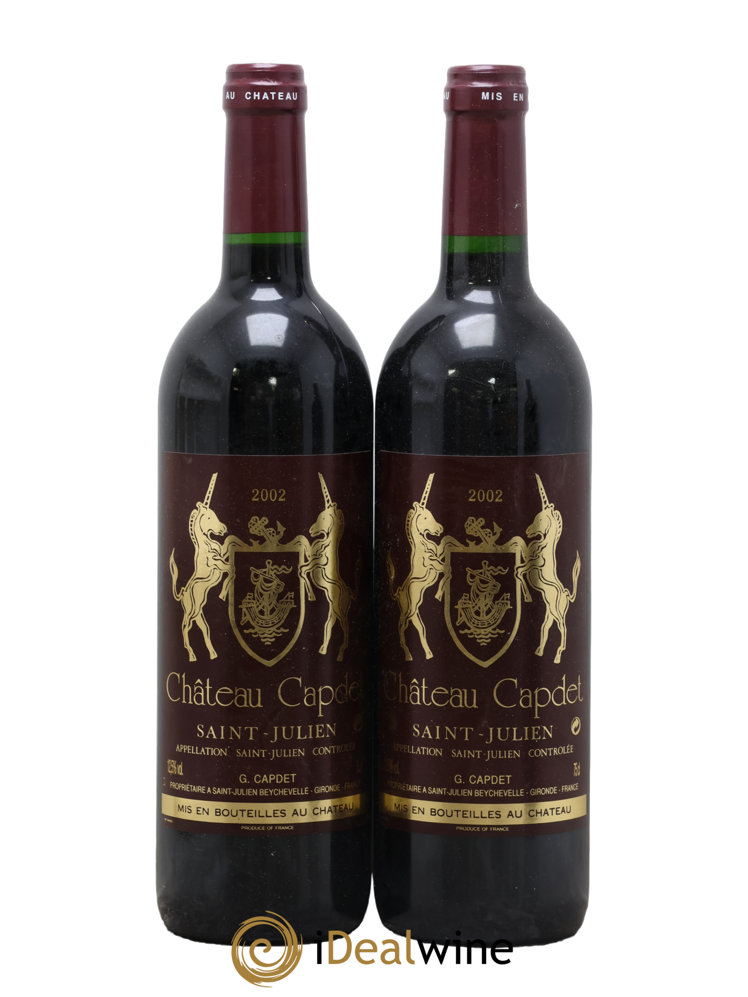 Saint-Julien Château Capdet 2002 - Lot de 2 bouteilles - 0
