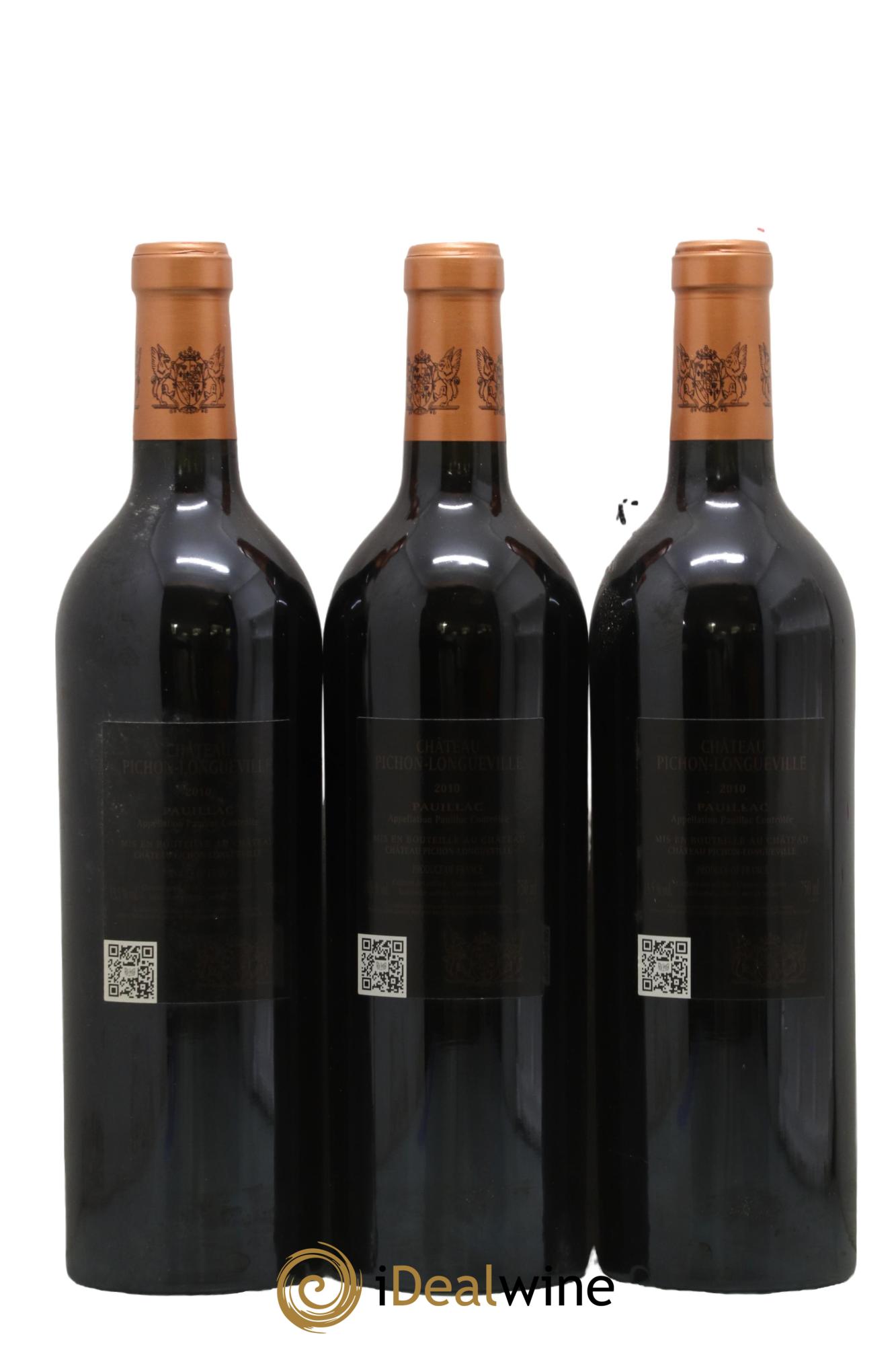 Pichon Longueville Baron 2ème Grand Cru Classé 2010 - Lot of 3 bottles - 1
