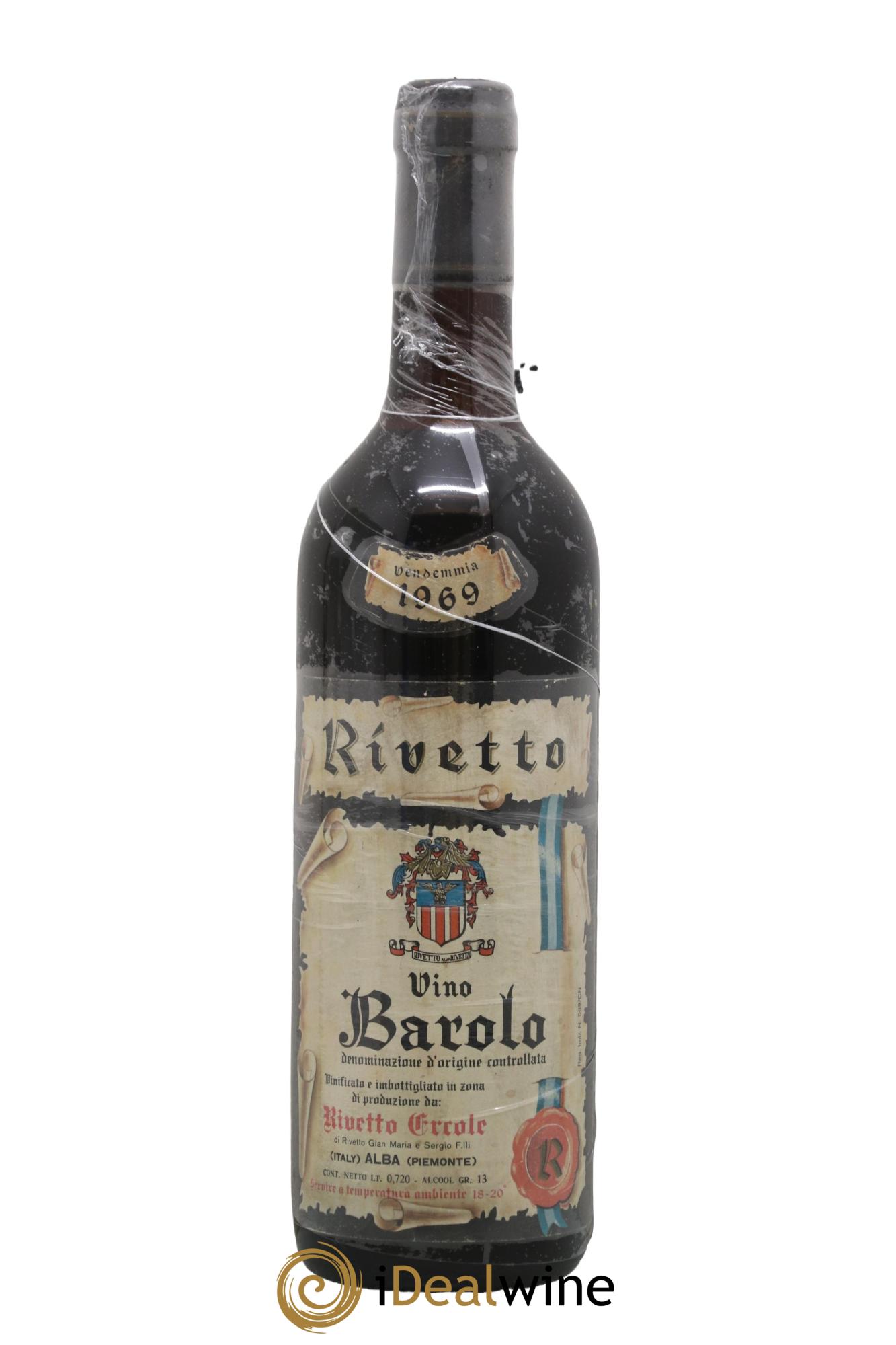 Barolo DOCG Rivetto Ercole 1969 - Lot of 1 bottle - 0