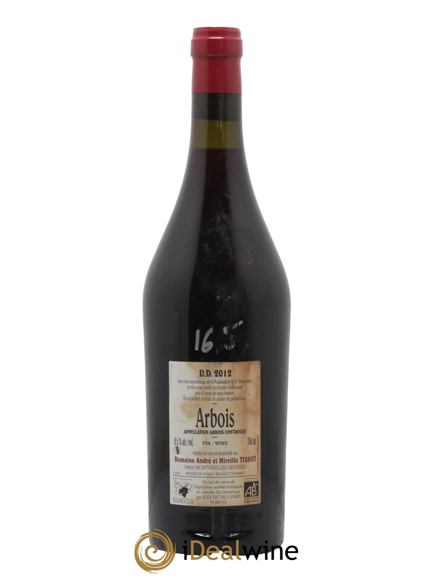 Arbois DD Bénédicte et Stéphane Tissot 2012 - Lot de 1 bouteille - 1