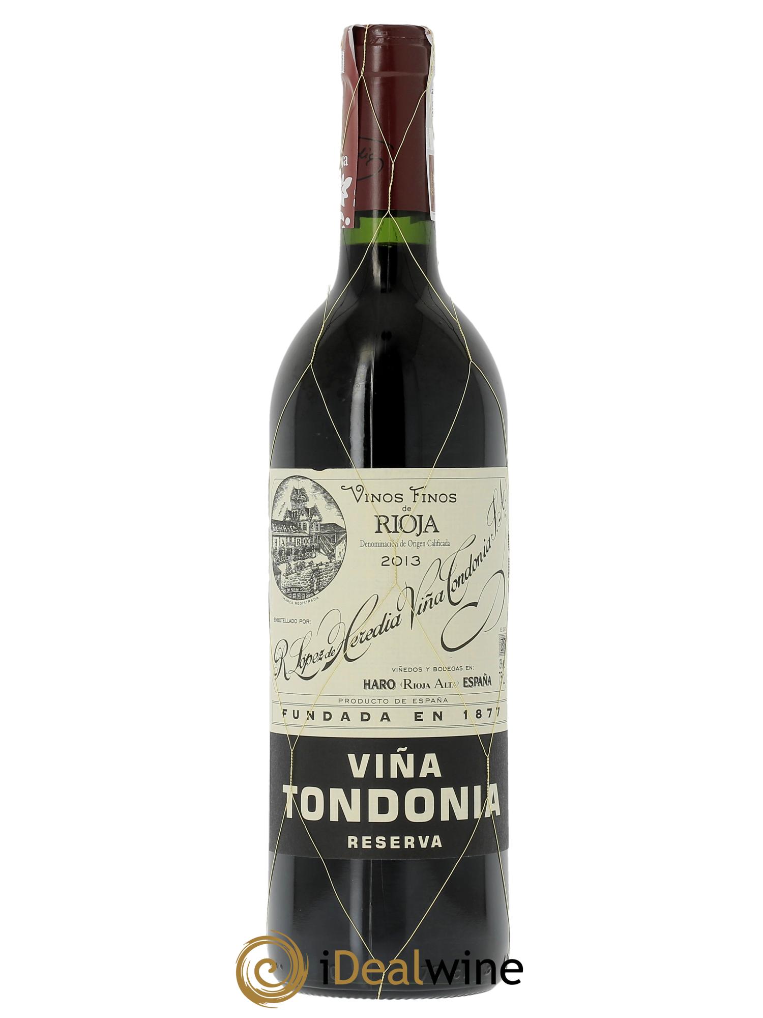 Rioja DOCA Reserva Vina Tondonia R. Lopez de Heredia 2013 - Lot de 1 bouteille - 0