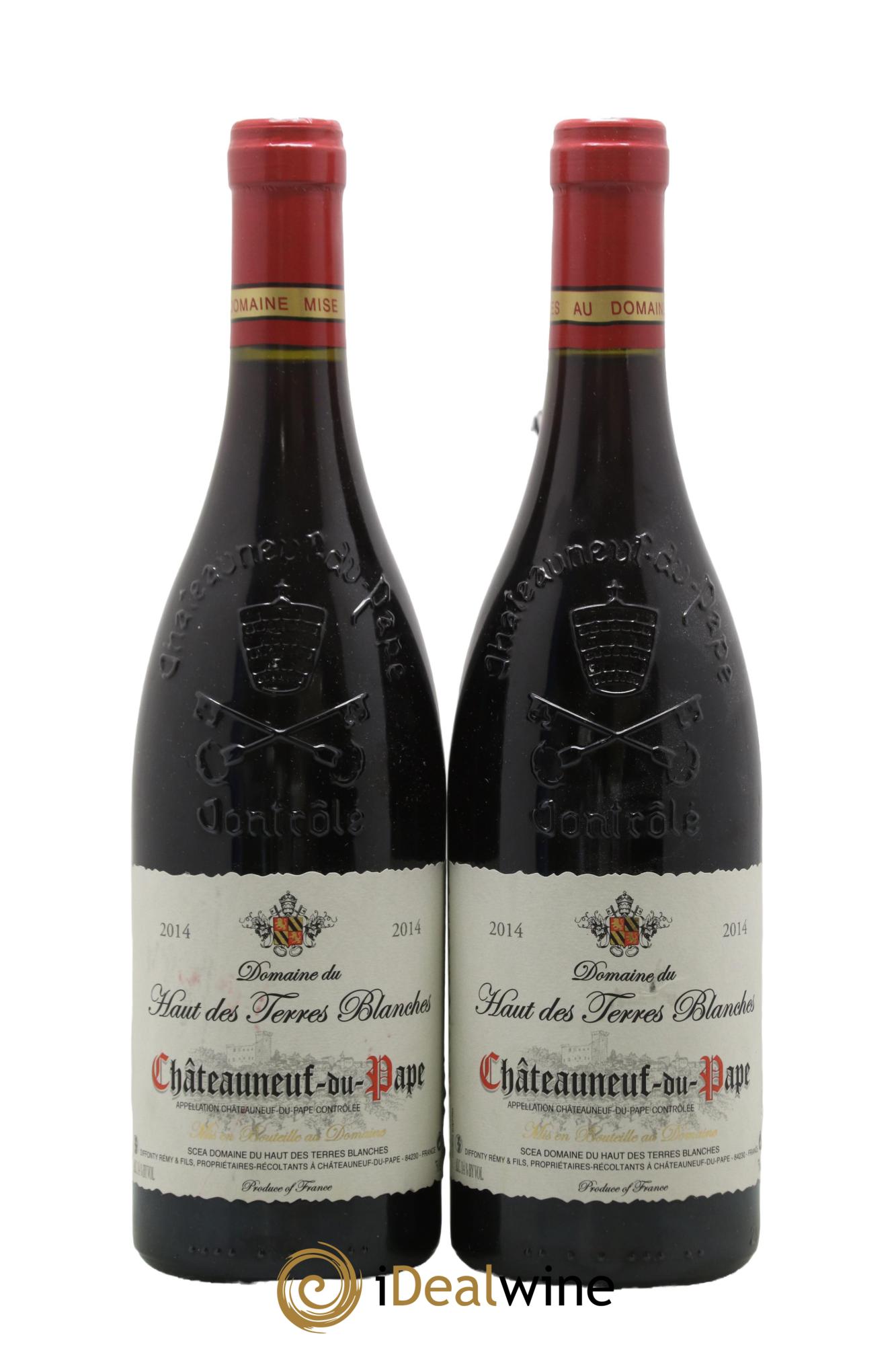 Châteauneuf-du-Pape Domaine du Haut Des Terres Blanches 2014 - Lot of 2 bottles - 0