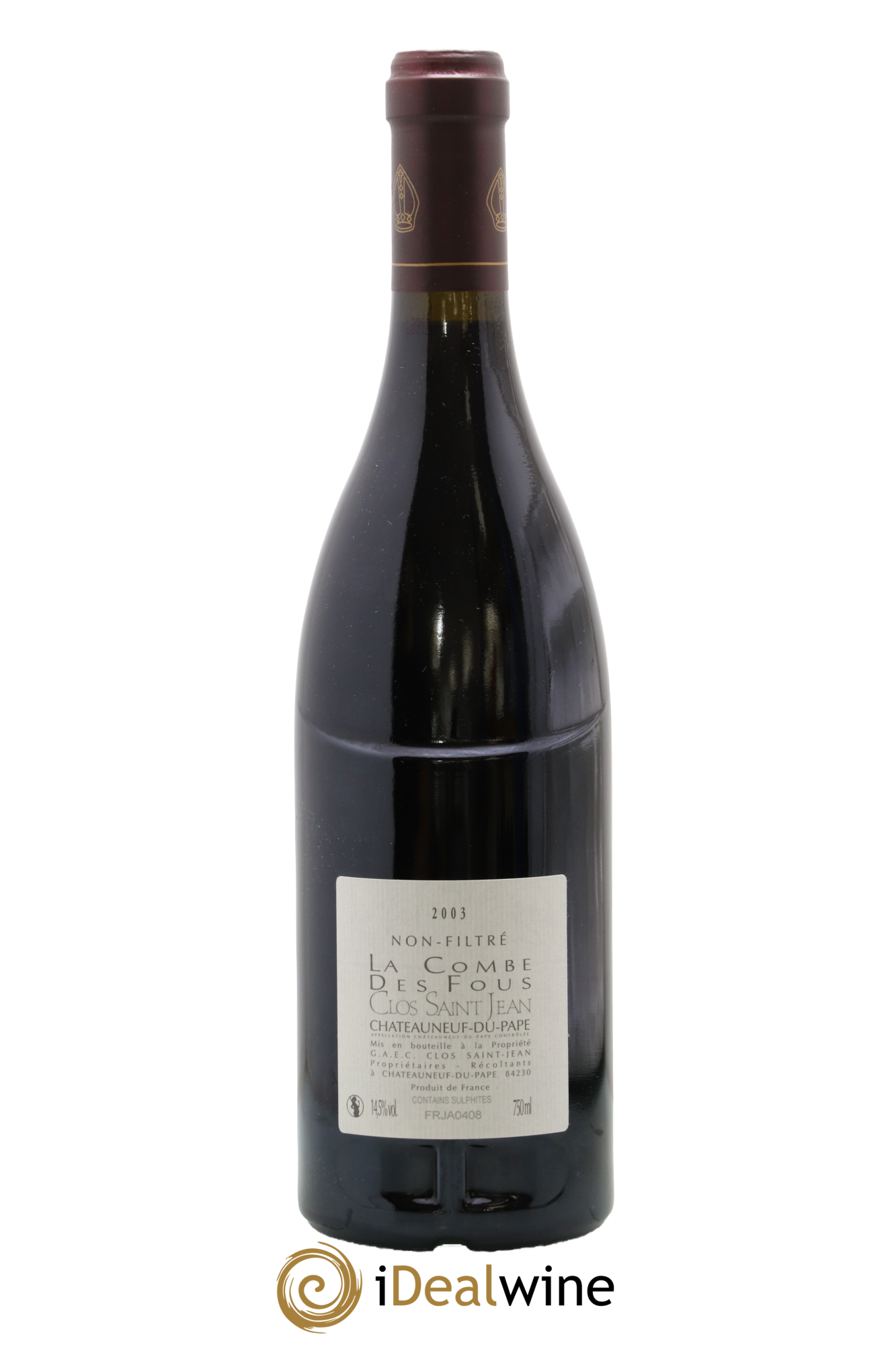 Châteauneuf-du-Pape Clos Saint-Jean La Combe des Fous Pascal et Vincent Maurel 2003 - Lot de 1 bouteille - 1