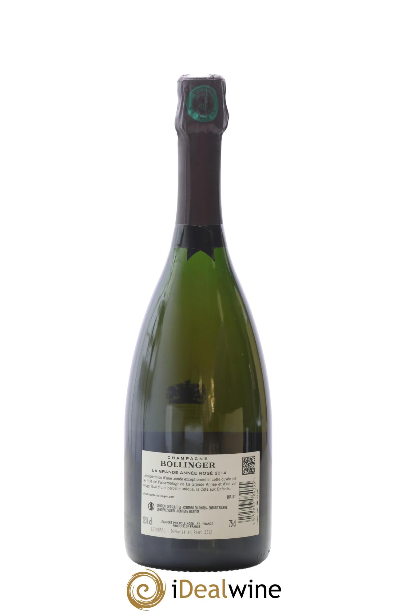 Grande Année Brut Bollinger 2014 - Lot of 1 bottle - 2