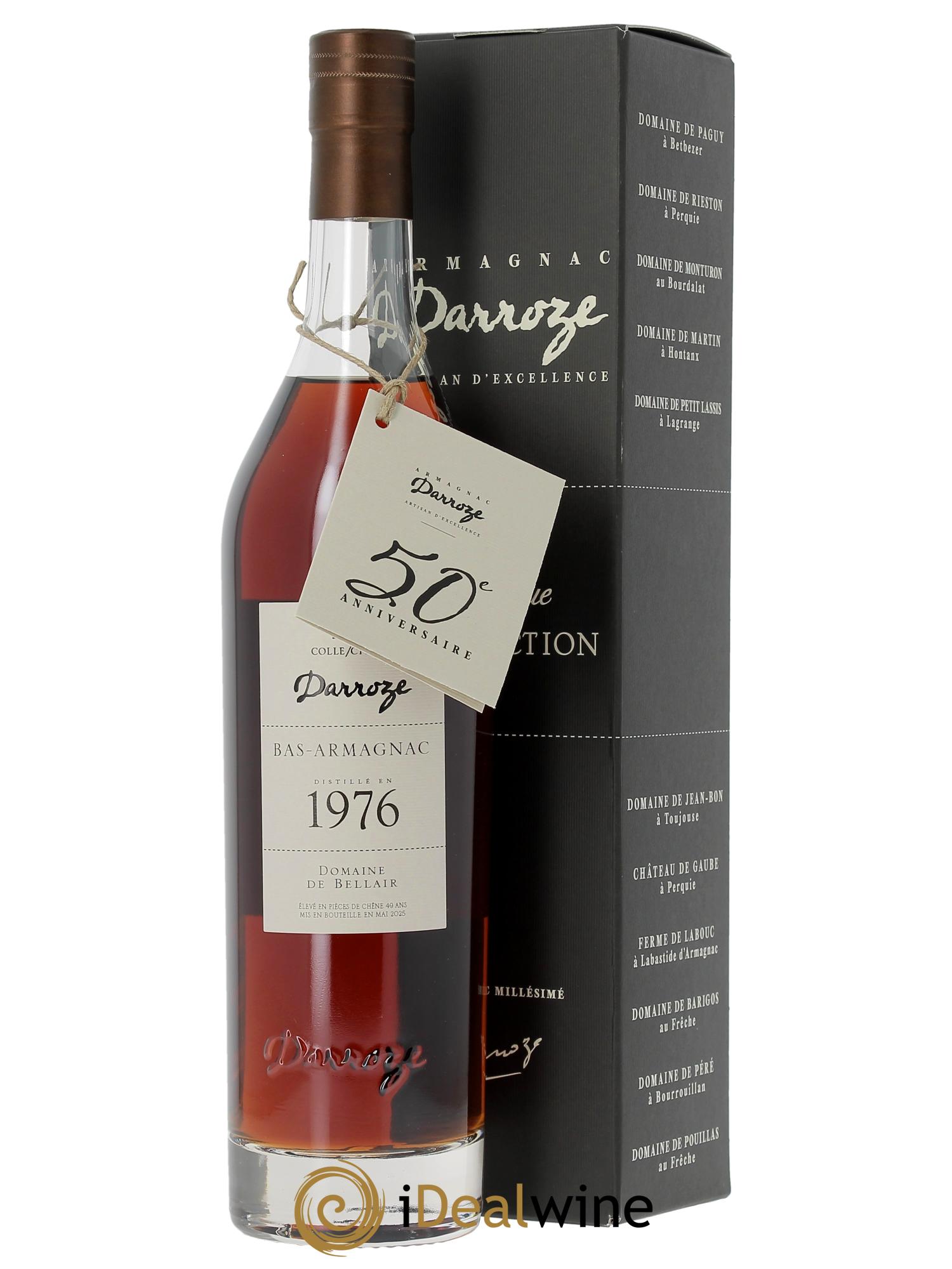 Bas-Armagnac Domaine de Bellair (45°) Darroze  1976 - Posten von 1 Flasche - 0