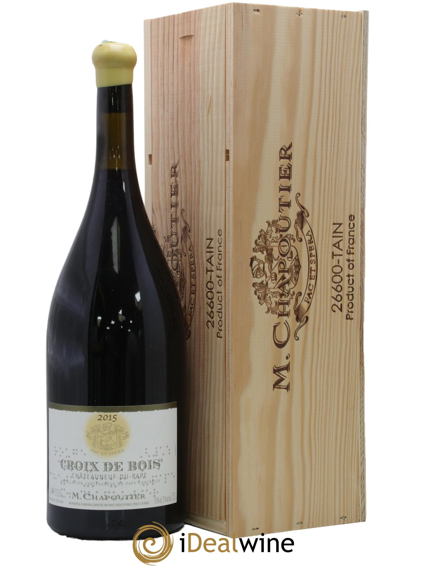 Châteauneuf-du-Pape Croix de Bois Chapoutier 2015 - Lot de 1 magnum - 0