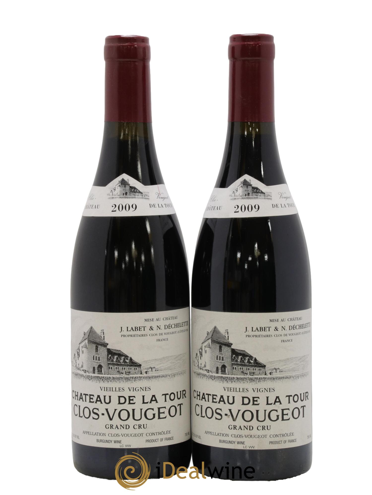 Clos de Vougeot Grand Cru Vieilles Vignes Château de La Tour 2009 - Lot de 2 bouteilles - 0