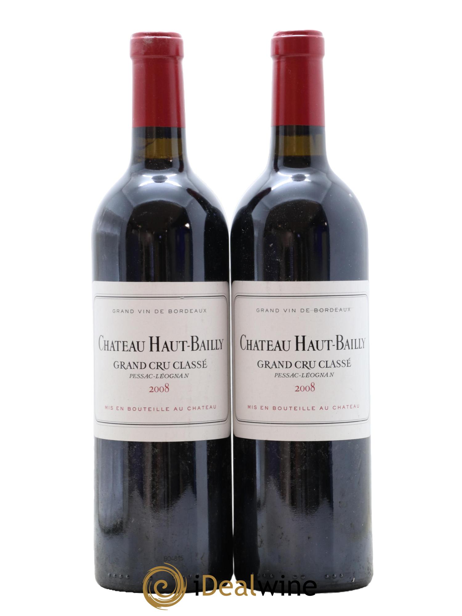 Château Haut-Bailly Cru Classé de Graves 2008 - Posten von 2 Flaschen - 0