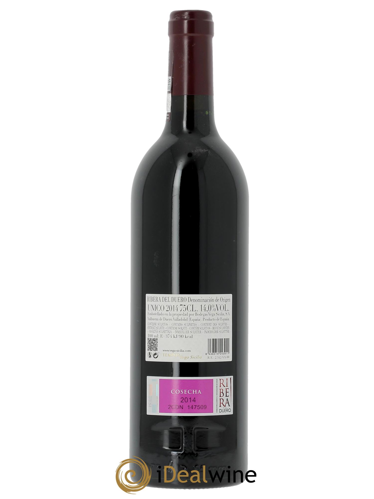 Ribera Del Duero DO Vega Sicilia Unico Famille Alvarez (CBO à partir de 6 bts) 2014 - Lot de 1 bouteille - 1