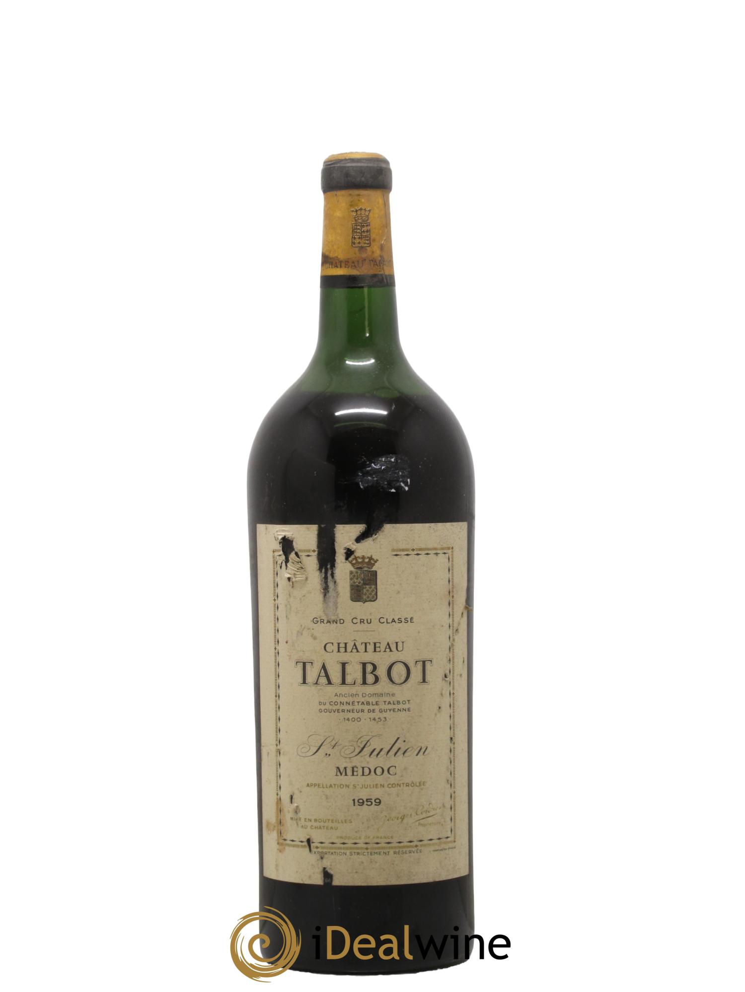 Château Talbot 4ème Grand Cru Classé 1959 - Lot de 1 magnum - 0