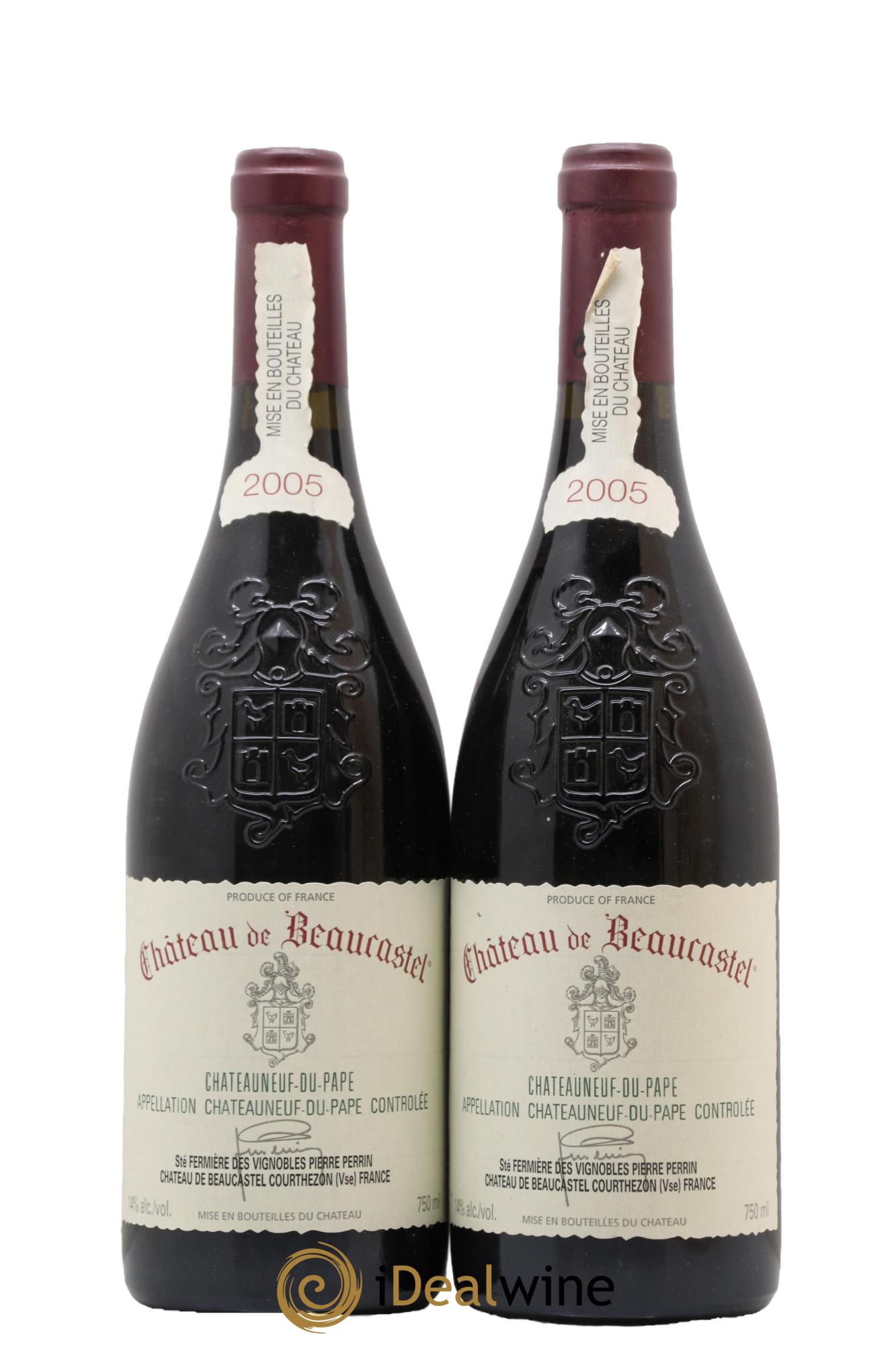 Châteauneuf-du-Pape Château de Beaucastel Famille Perrin 2005 - Lot de 2 bouteilles - 0