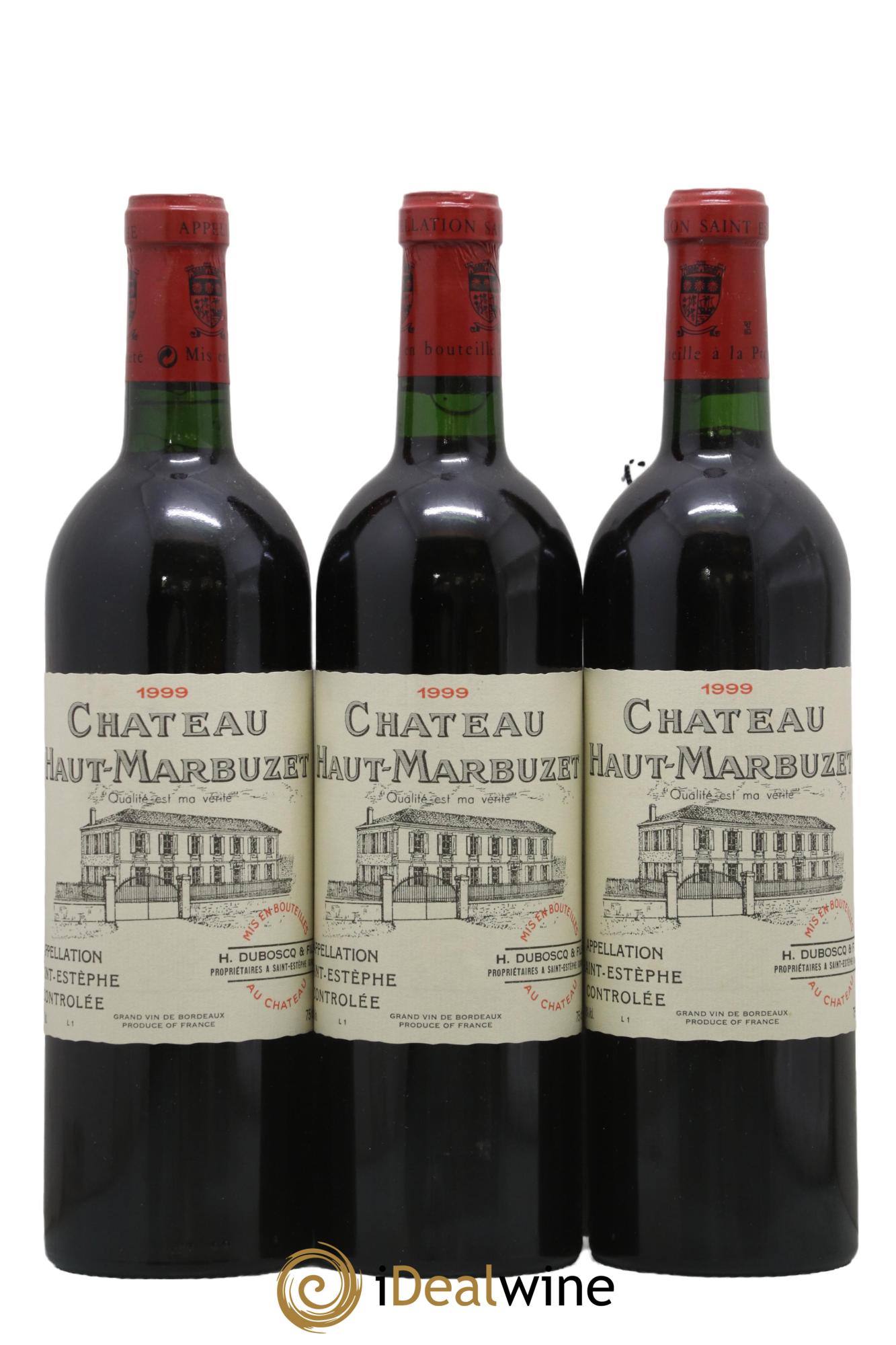 Château Haut Marbuzet 1999 - Lot de 3 bouteilles - 0