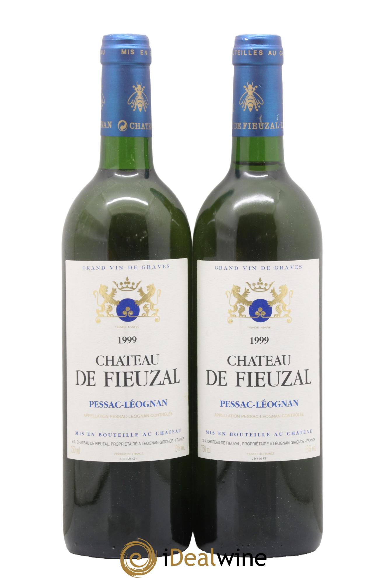 Château de Fieuzal 1999 - Lot of 2 bottles - 0