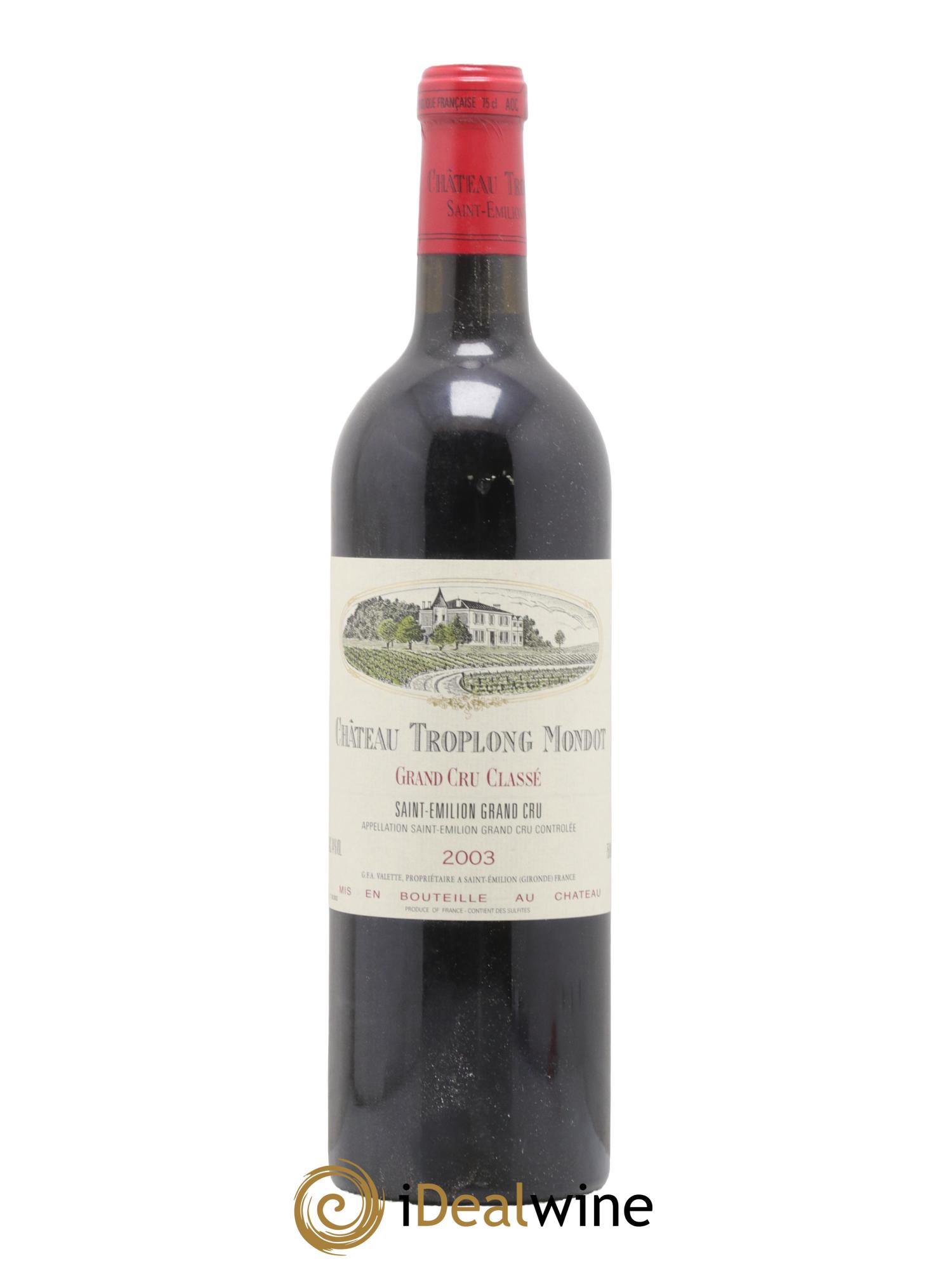 Château Troplong Mondot 1er Grand Cru Classé B 2003 - Lotto di 1 bottiglia - 0