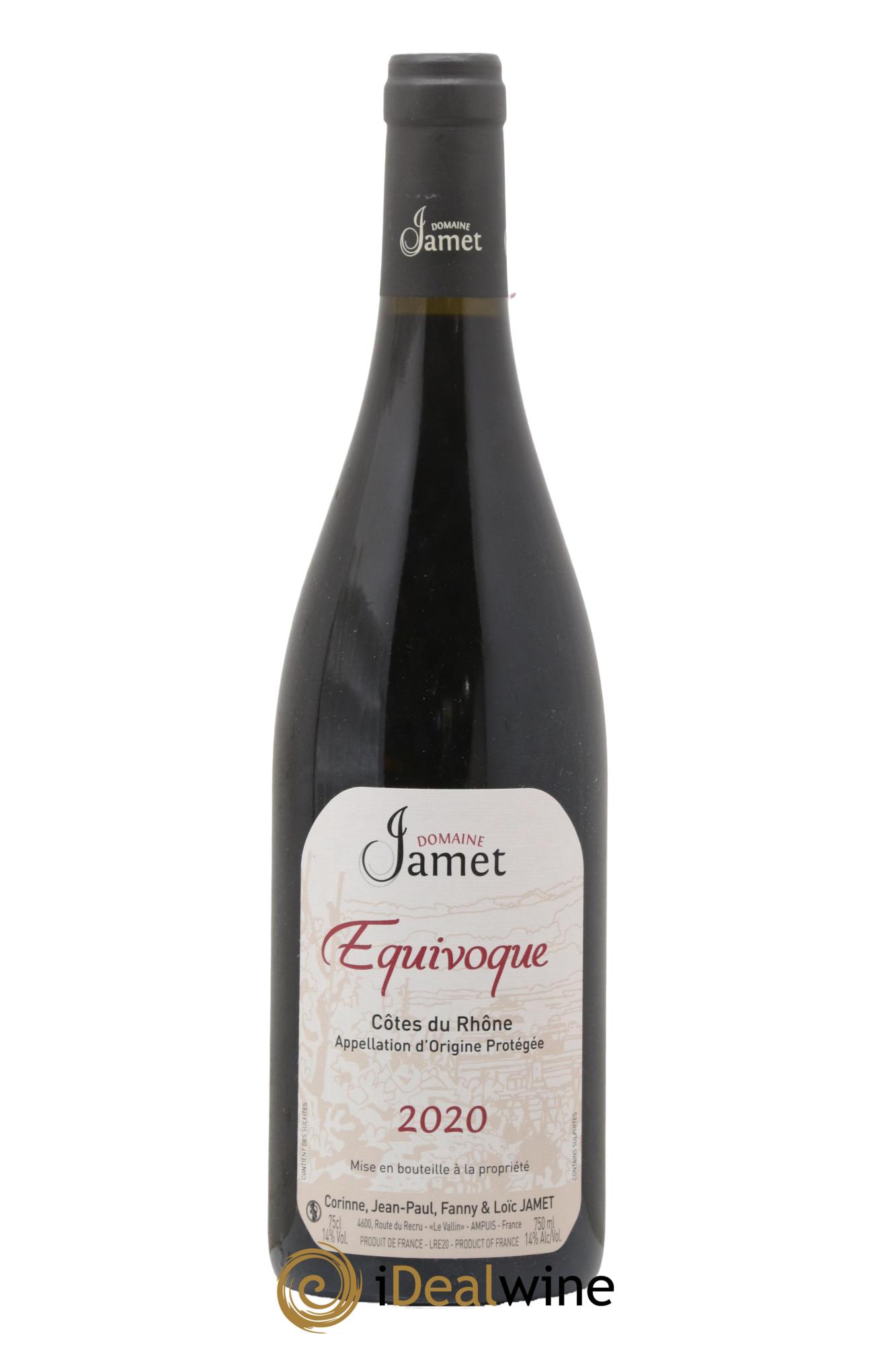 Côtes-du-Rhône Equivoque Jamet (Domaine) 2020 - Lot de 1 bouteille - 0