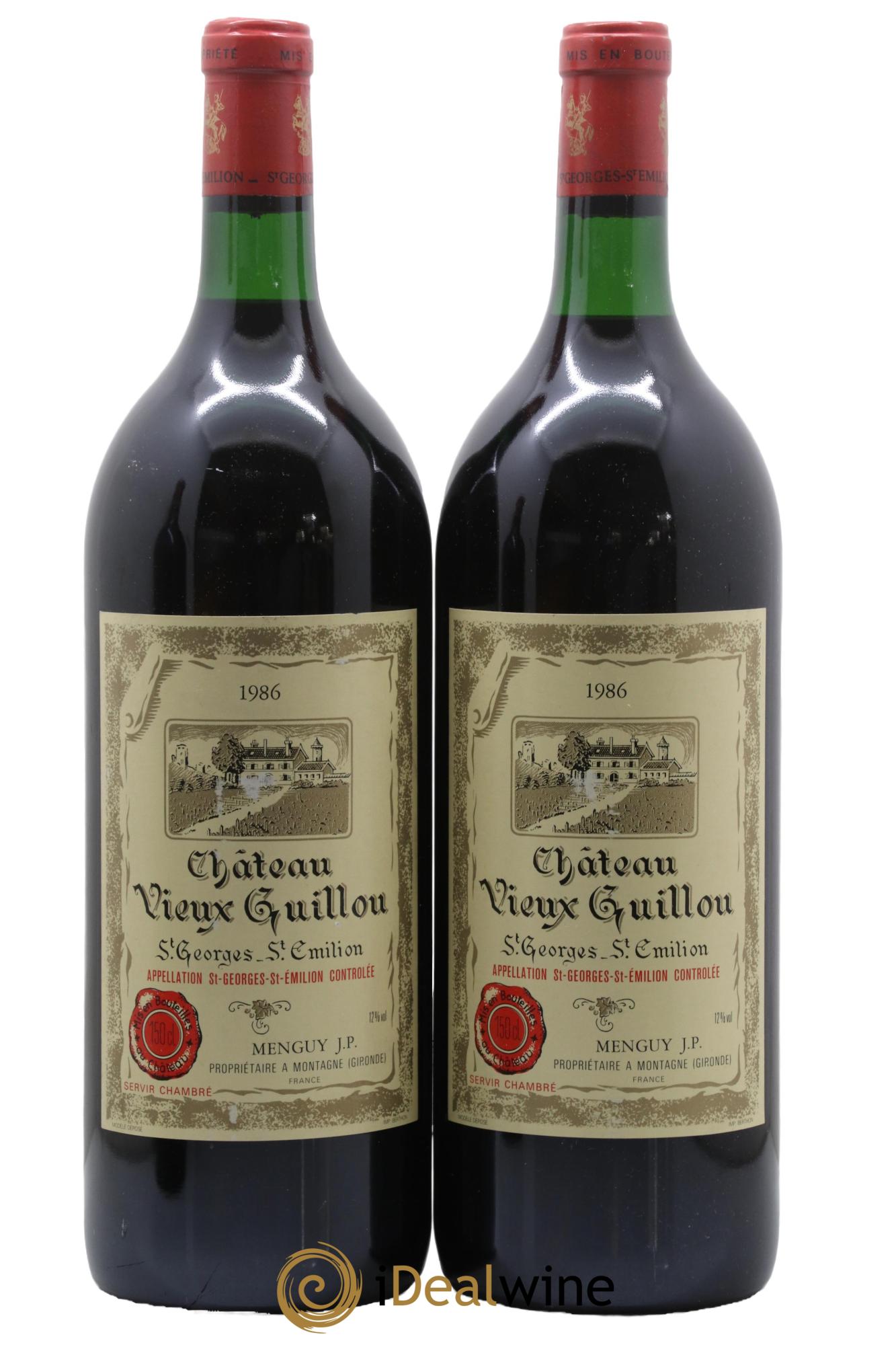 Saint-Georges-Saint-Émilion Château Vieux Guillou 1986 - Lot de 2 magnums - 0