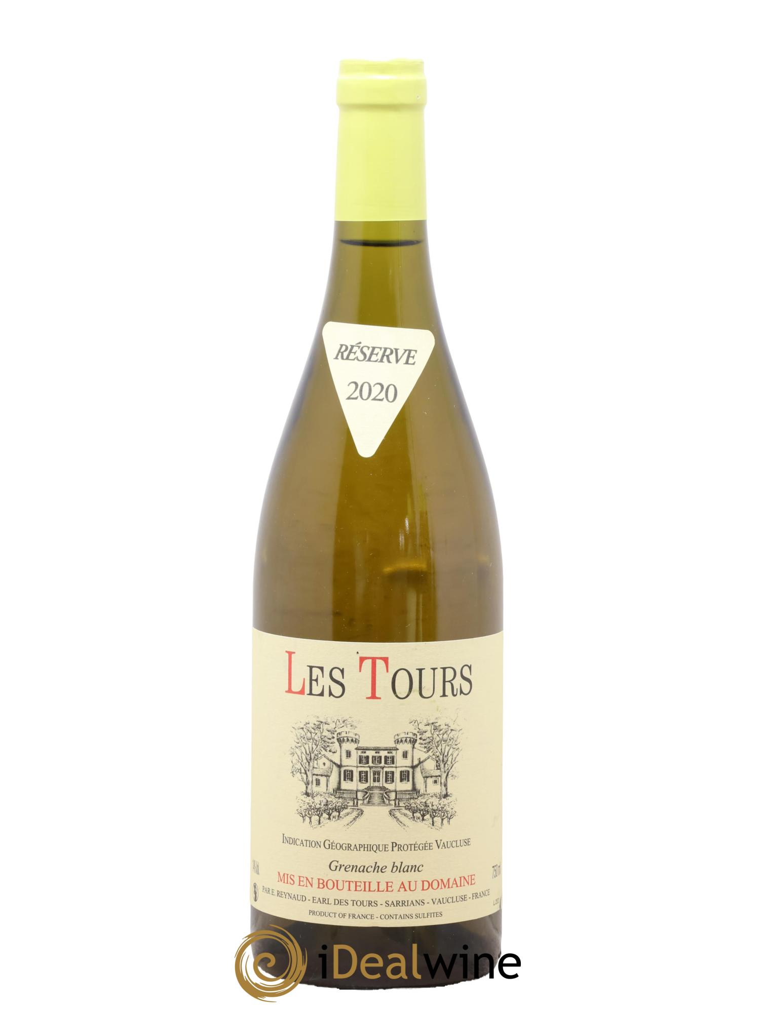 IGP Vaucluse (Vin de Pays de Vaucluse) Les Tours Grenache Blanc Emmanuel Reynaud 2020 - Posten von 1 Flasche - 0