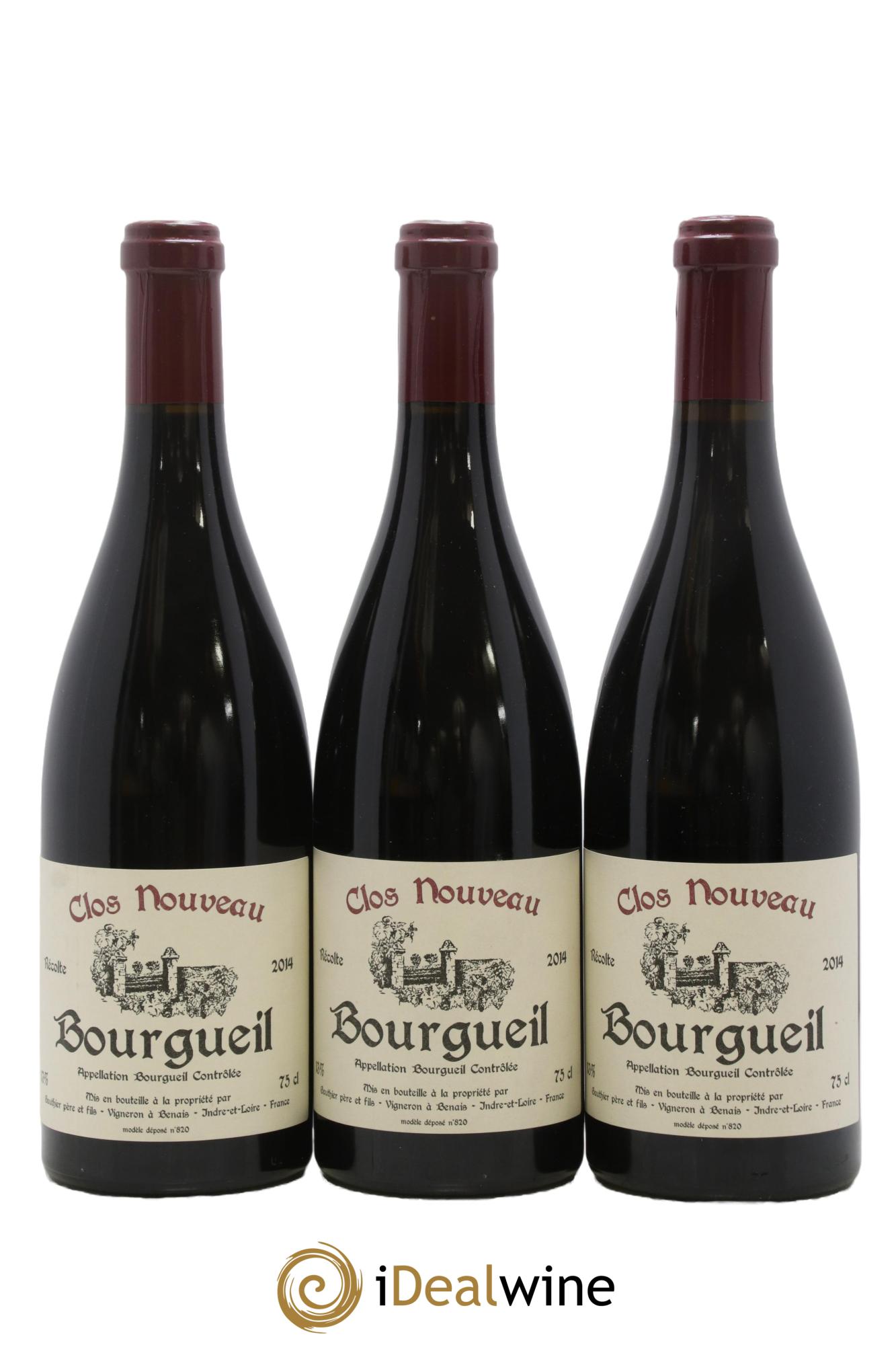 Bourgueil Clos Nouveau Domaine du Bel Air 2014 - Lot de 3 bouteilles - 0