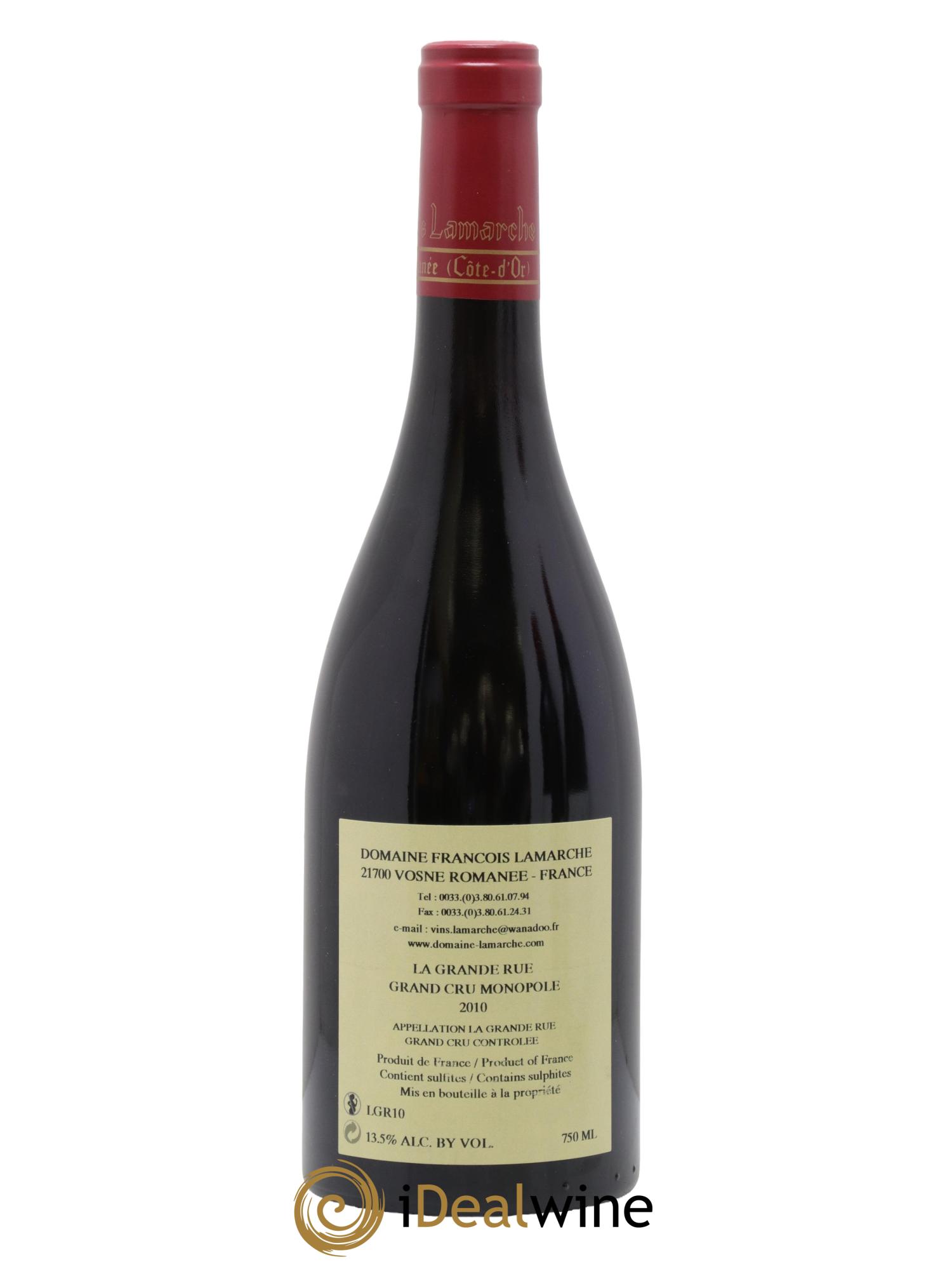 La Grande Rue Grand Cru Lamarche (Domaine) 2010 - Posten von 1 Flasche - 1