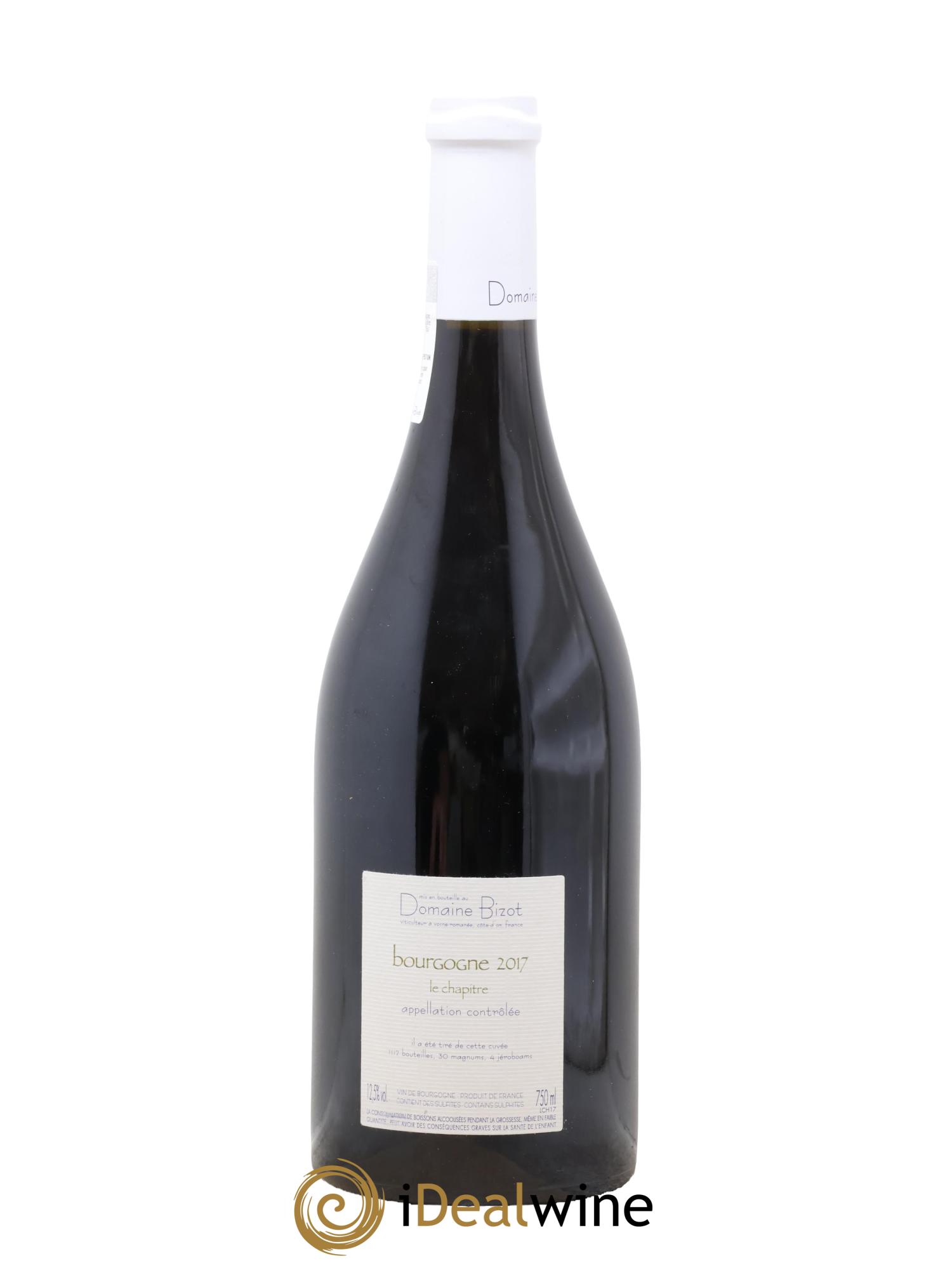 Bourgogne Le Chapitre Bizot (Domaine) 2017 - Posten von 1 Flasche - 1