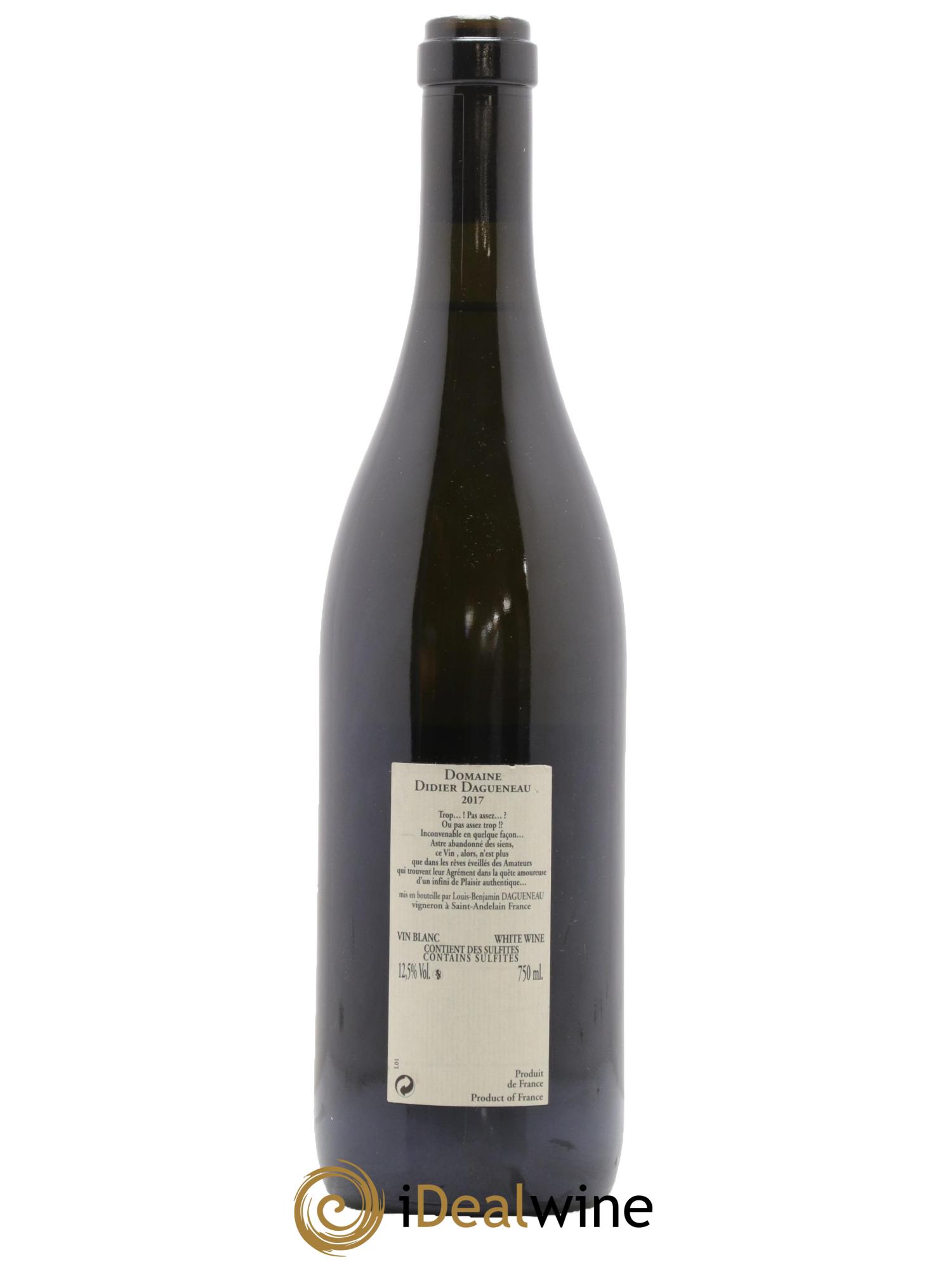 Pouilly-Fumé Blanc Fumé de Pouilly Dagueneau (Domaine Didier - Louis-Benjamin) 2017 - Posten von 1 Flasche - 1
