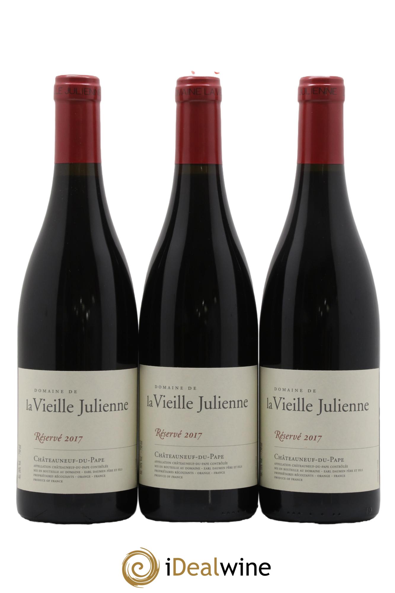 Châteauneuf-du-Pape Vieille Julienne (Domaine de la) Réservé Jean-Paul Daumen  2017 - Lotto di 6 bottiglie - 1