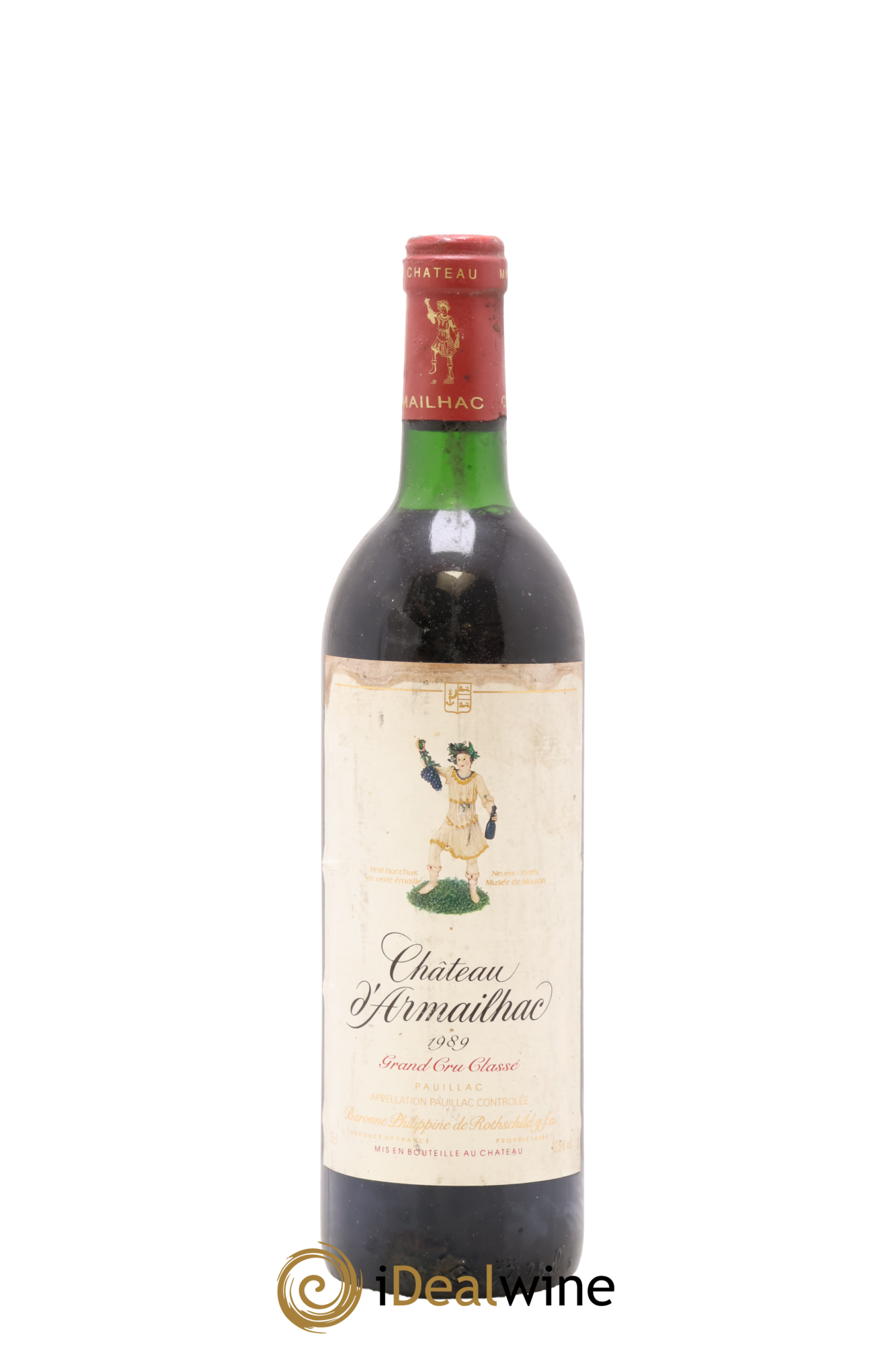 Château d' Armailhac - Mouton Baron(ne) Philippe 5ème Grand Cru Classé 1989 - Lot de 1 bouteille - 0