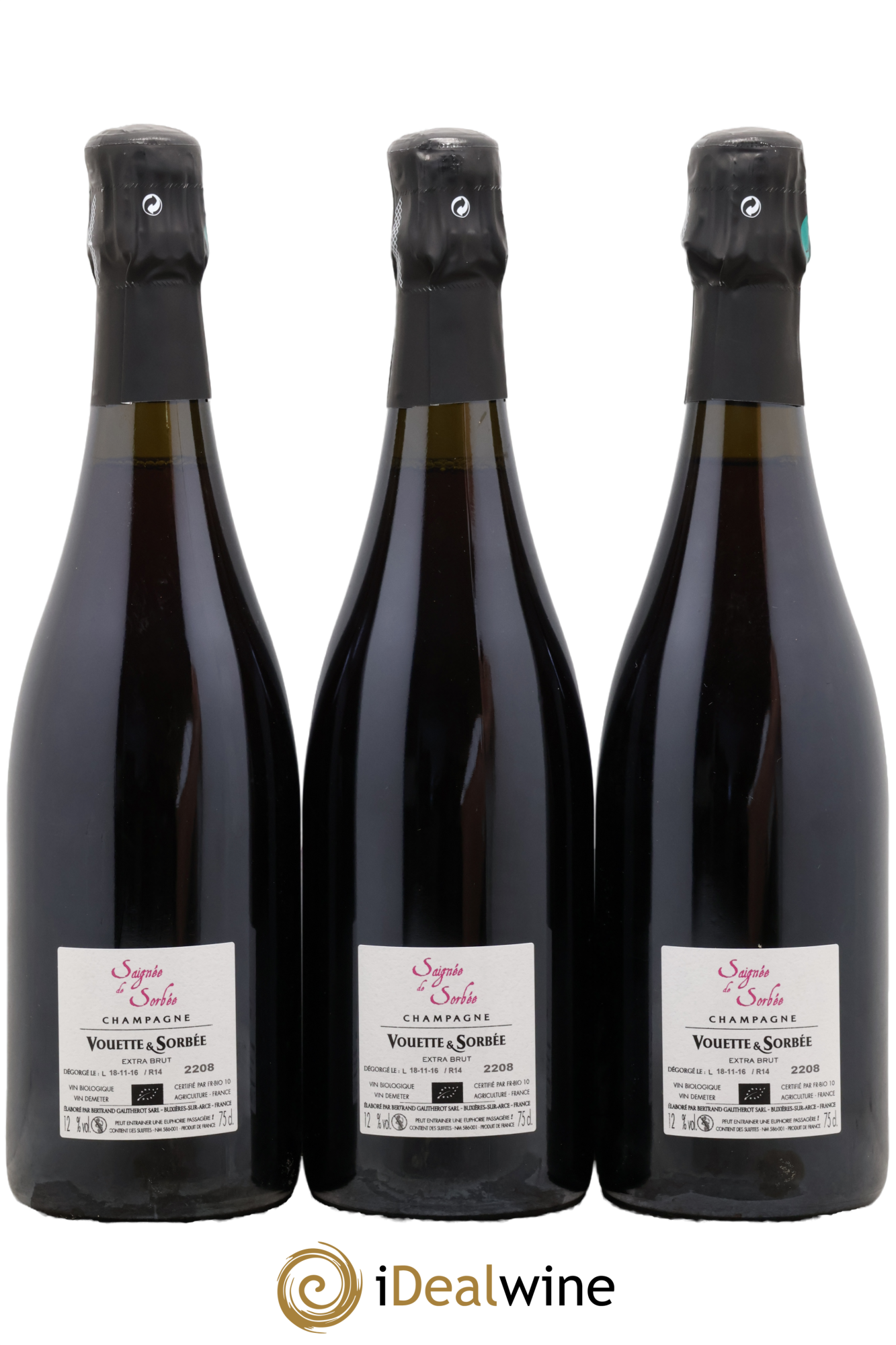 Saignée de Sorbée Extra-Brut Vouette et Sorbée 2014 - Posten von 3 Flaschen - 1