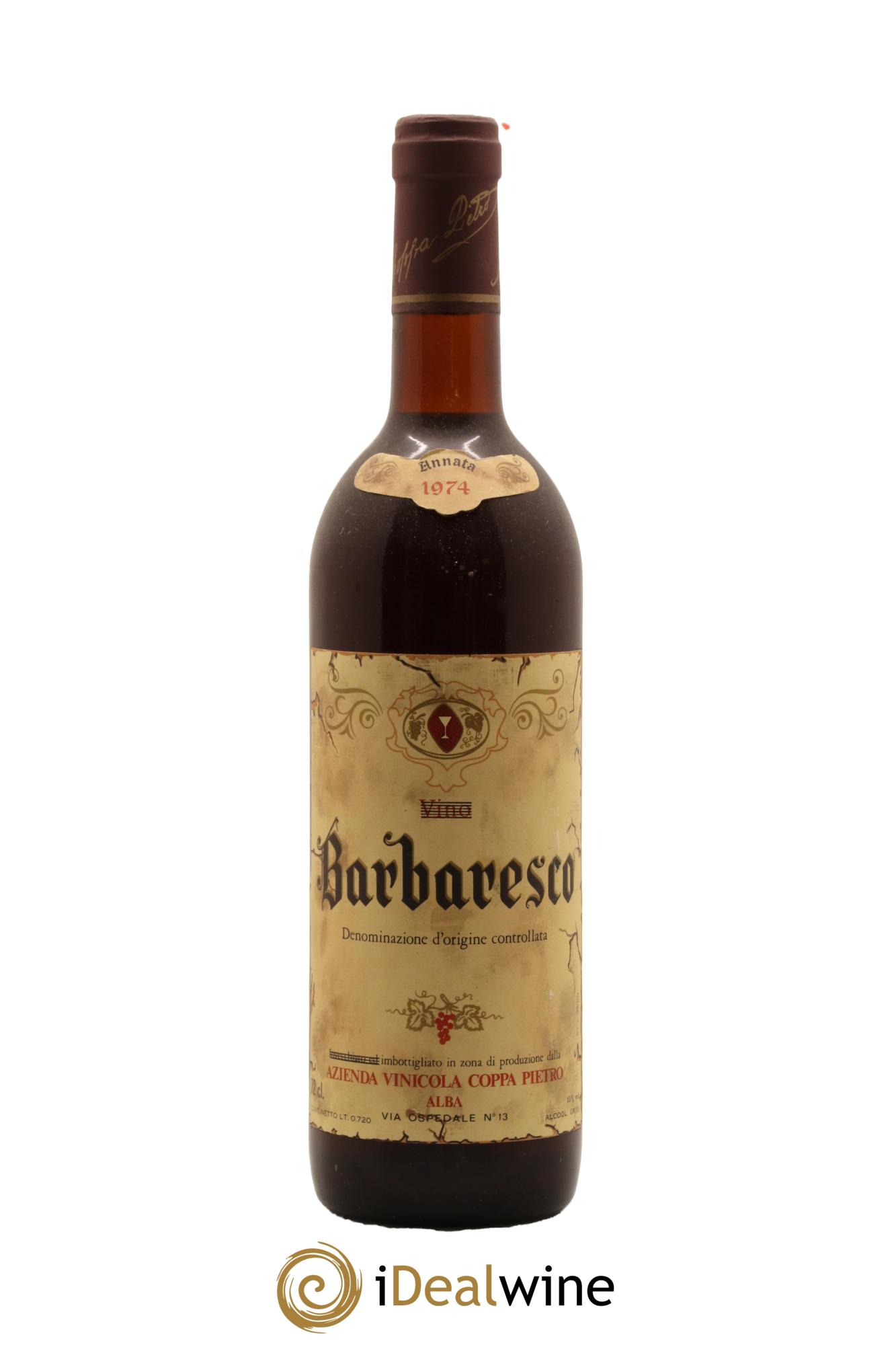 Barbaresco DOCG Coppa Pietro 1974 - Lot de 1 bouteille - 0