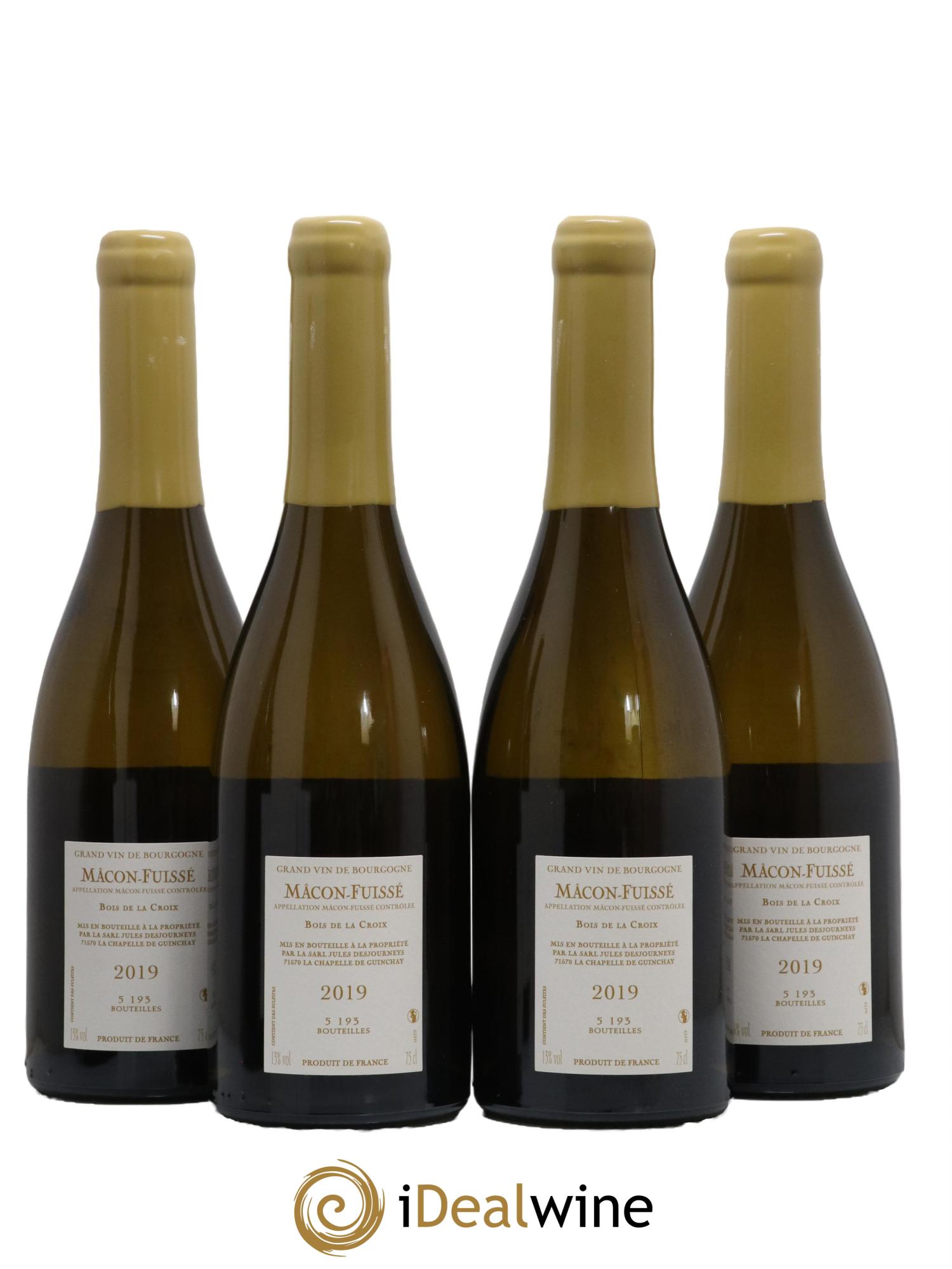 Mâcon-Fuissé Bois de la Croix Jules Desjourneys 2019 - Lot de 4 bouteilles - 1